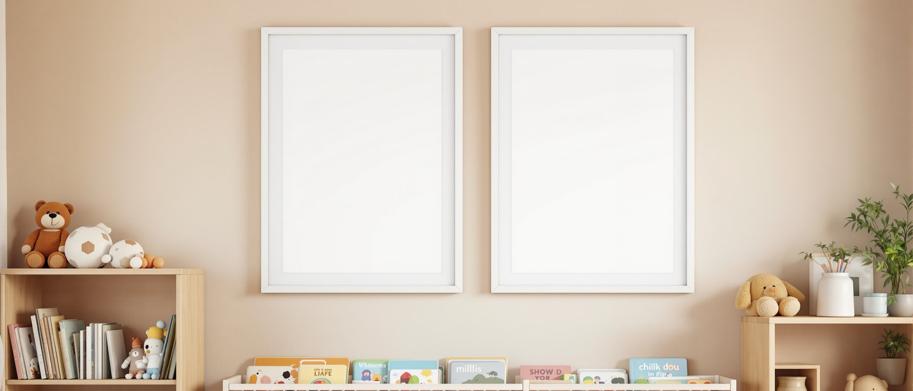 Kids Frame Mockup, Blank Template #058 | Digital Frame Mockup | bulkmockup JPG Download | For POD Etsy Shopify | MockupBulk
