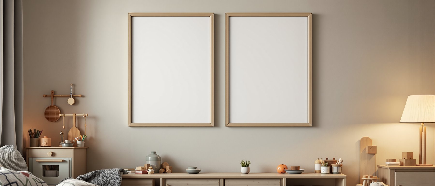 Kids Frame Mockup, Blank Template #076 | bulkmockup Digital Download | Blank Frame JPG | Commercial Licence Included | MockupBulk
