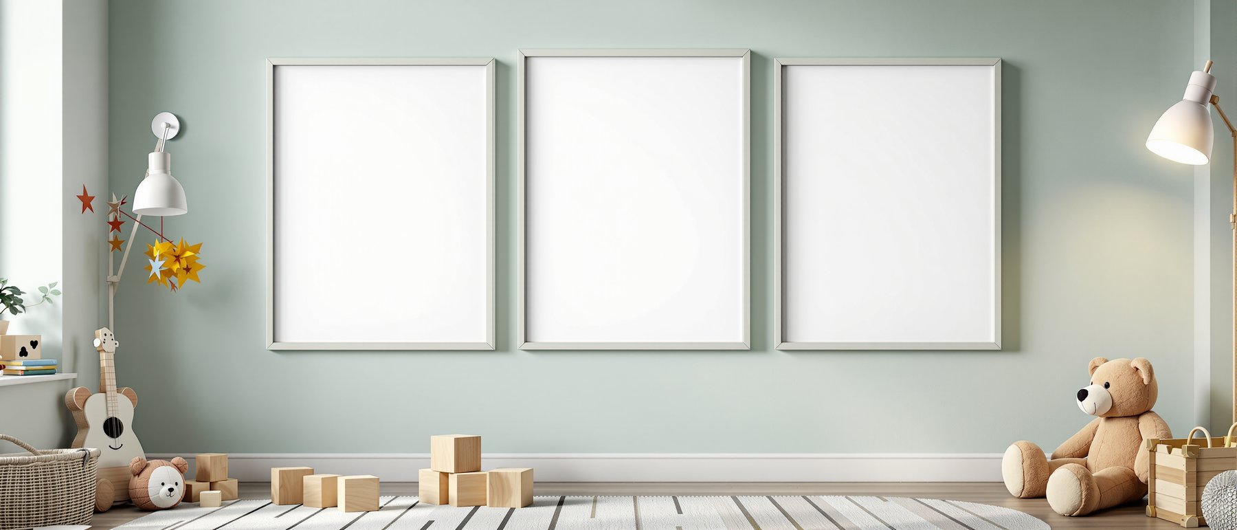 Kids Frame Mockup — Blank Template #077 — Print-on-Demand Frame Mockup | bulkmockup JPG | Commercial Licence | MockupBulk