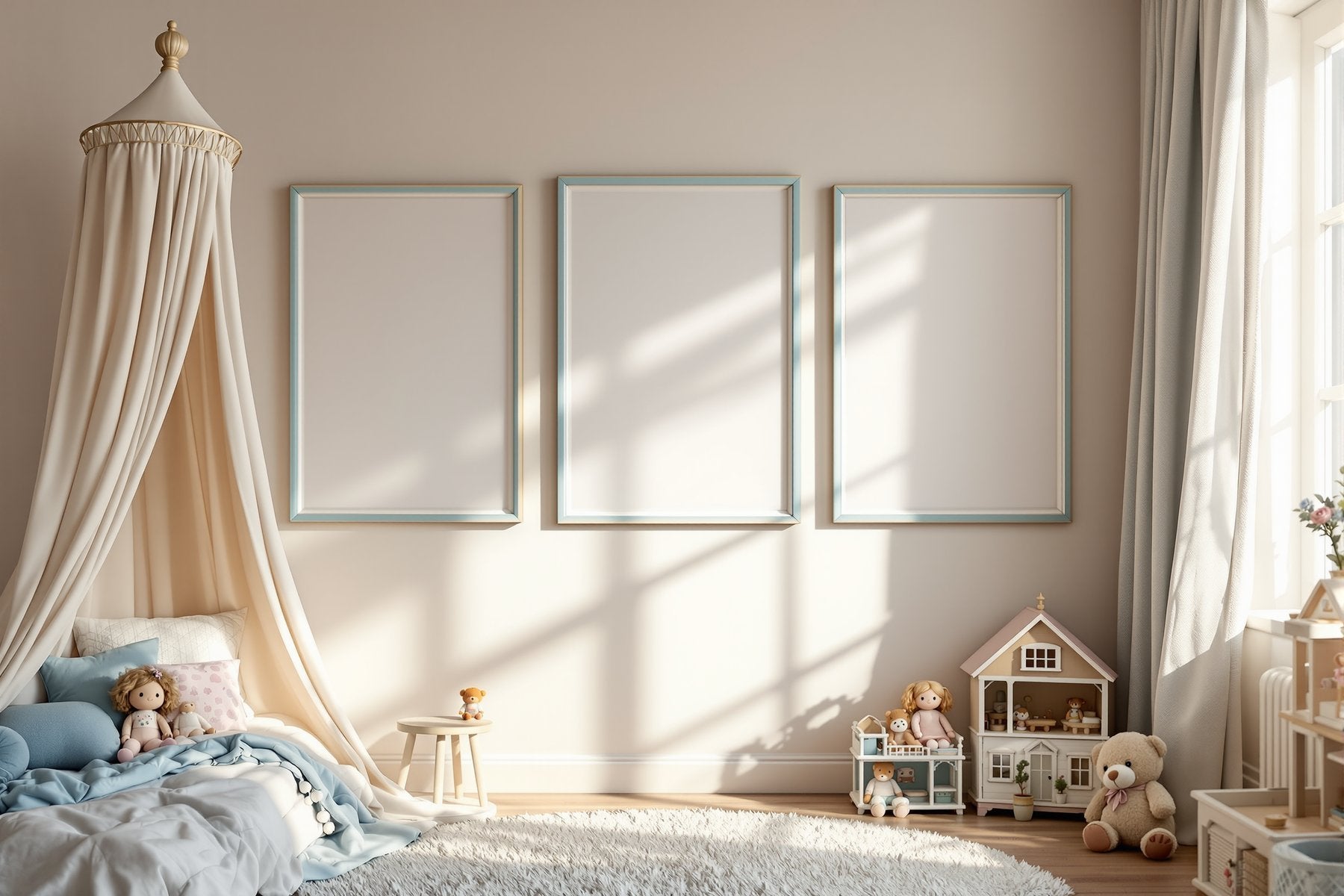 Kids Frame Mockup | Blank Template #082 | High-Res Frame Template JPG | bulkmockup Mockup Store | Commercial Use | MockupBulk