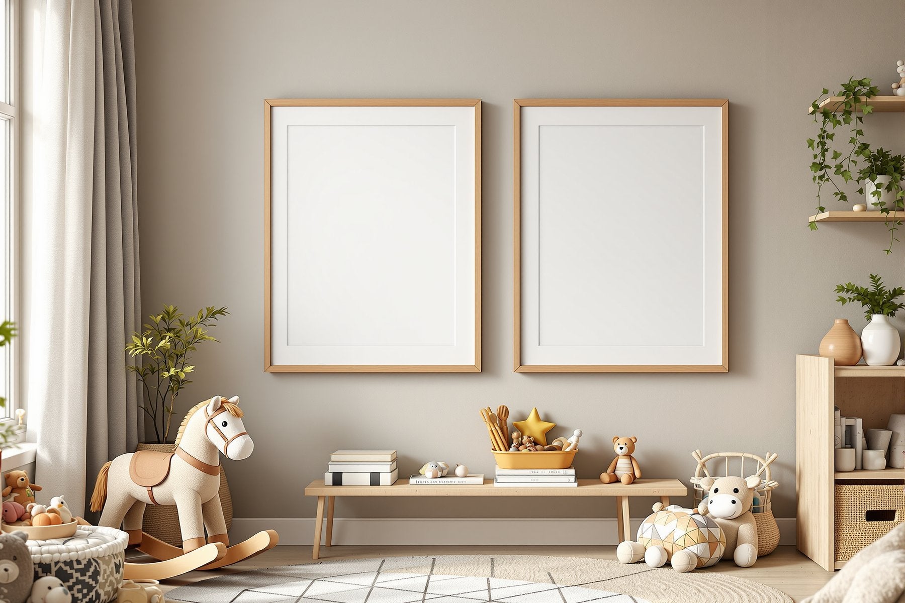Kids Frame Mockup | Blank Template #094 — High-Res Frame Template JPG | bulkmockup Mockup Store | Commercial Use | MockupBulk