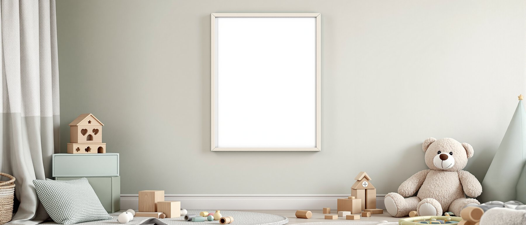 Kids Frame Mockup, Blank Template #103 | bulkmockup Frame Template | Instant Download JPG | Commercial Use | MockupBulk