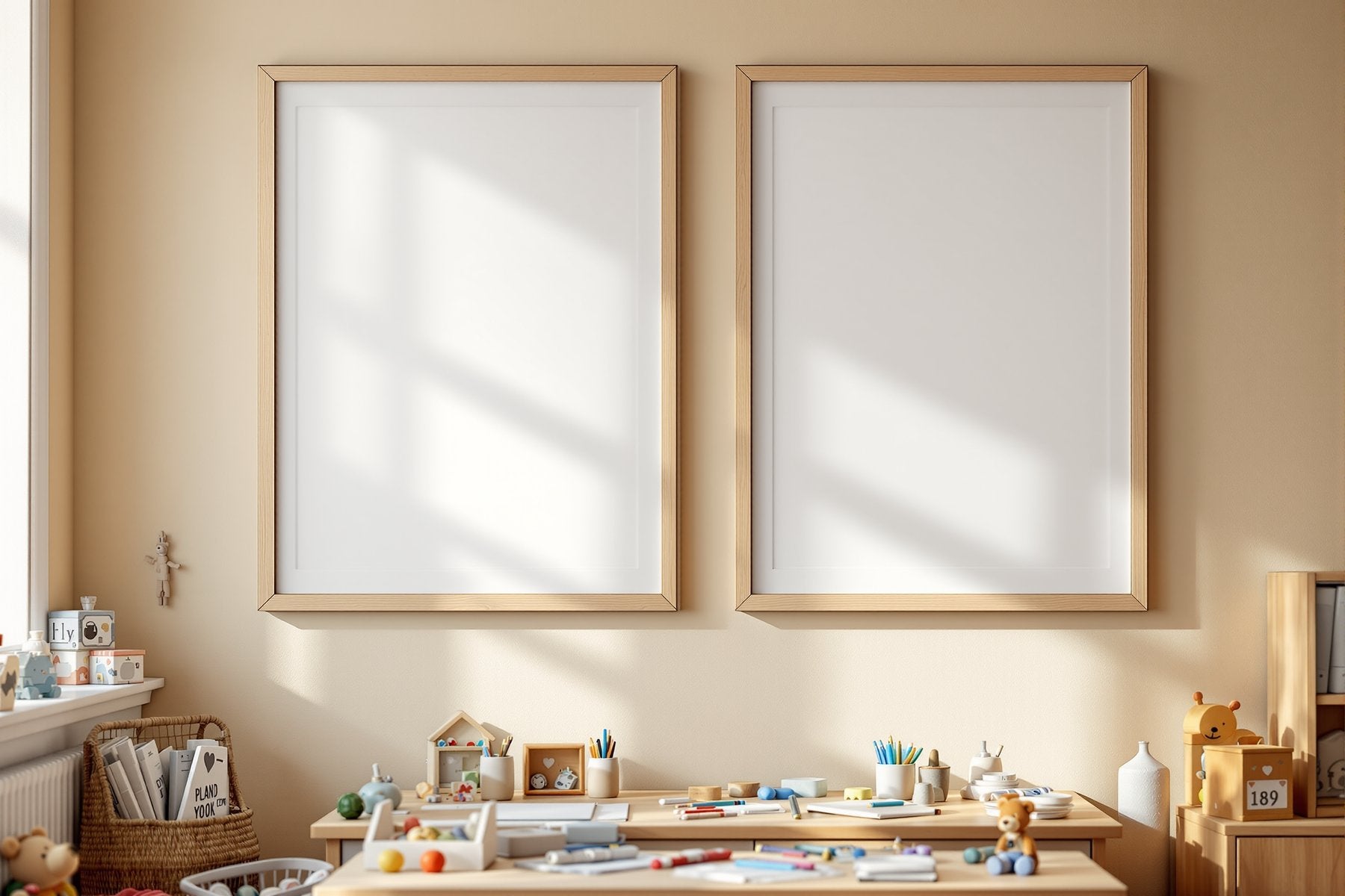 Kids Frame Mockup — Blank Template #112 — Empty Frame Mockup Template | JPG Digital Download | Commercial Licence | bulkmockup Shop