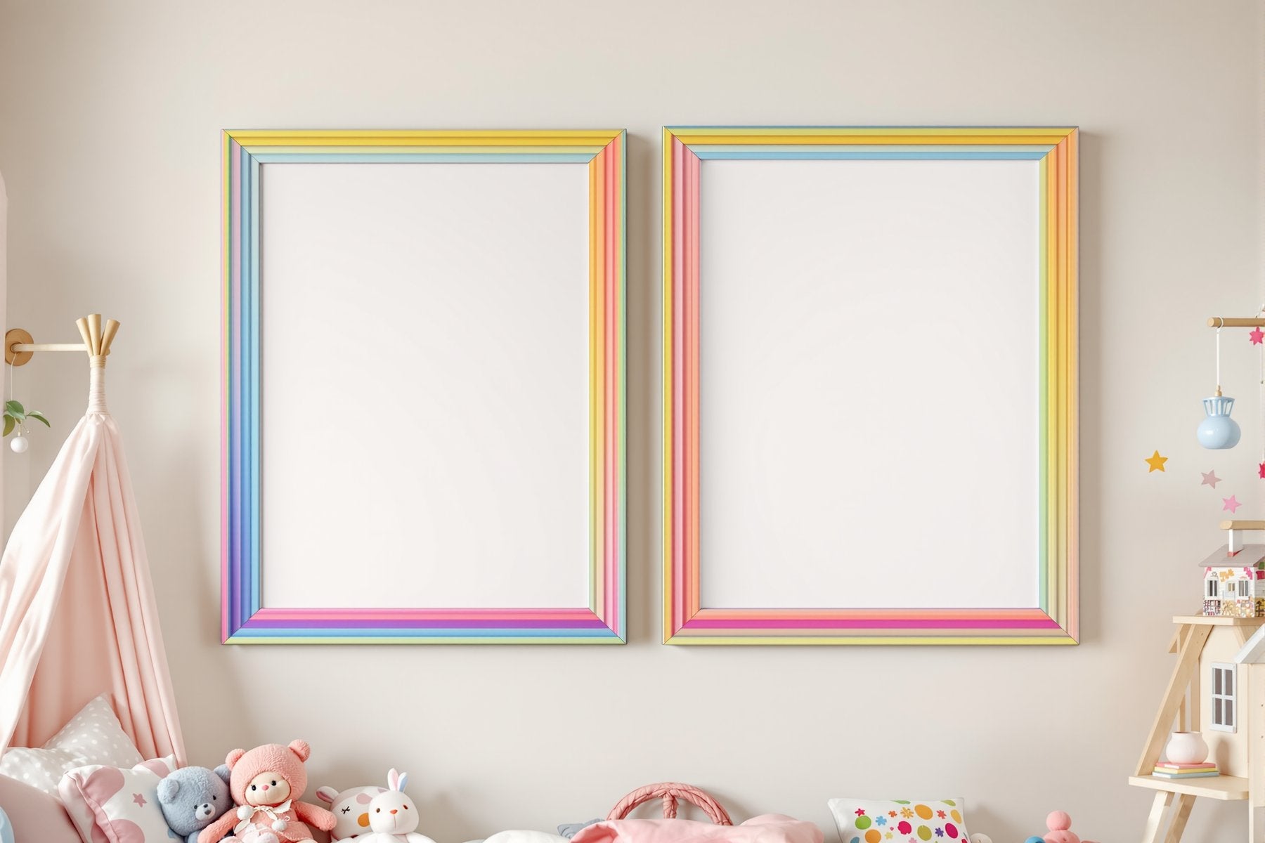 Kids Frame Mockup, Blank Template #114 | Blank Frame Template | High-Res JPG Instant Download | Commercial Use | bulkmockup | MockupBulk
