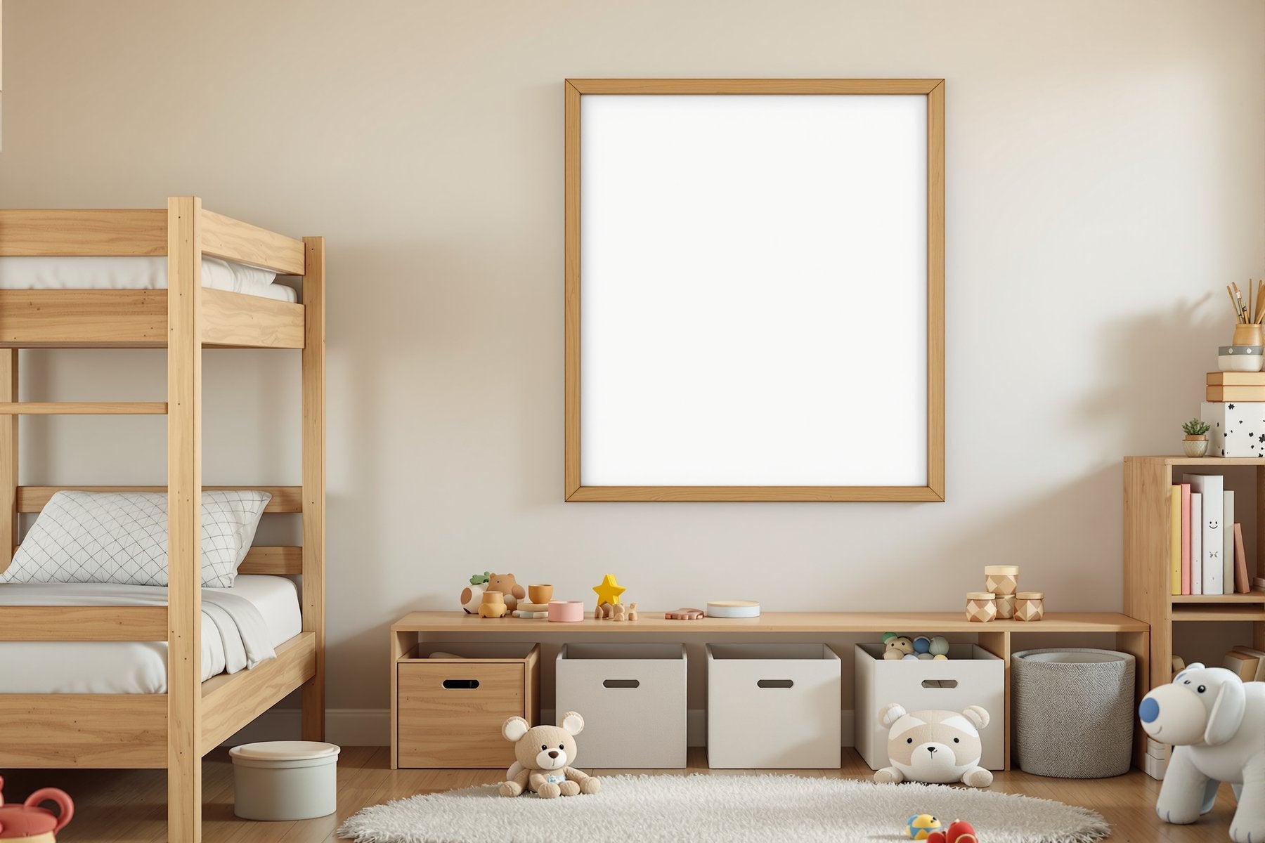 Kids Frame Mockup | Blank Template #132 | Print-on-Demand Frame Mockup | bulkmockup JPG | Commercial Licence | MockupBulk
