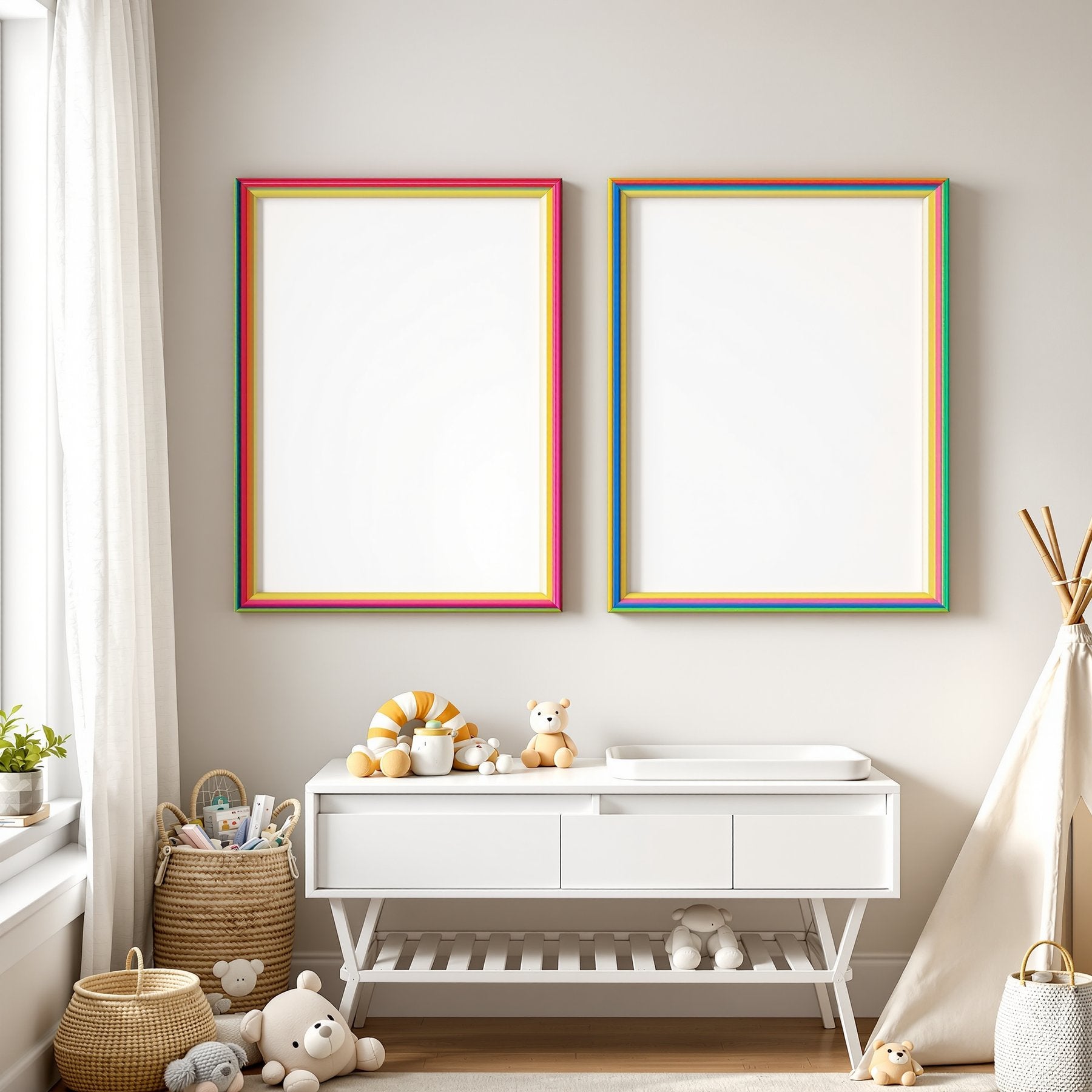 Kids Frame Mockup | Blank Template #134 | Print-on-Demand Frame Mockup | bulkmockup JPG | Commercial Licence | MockupBulk