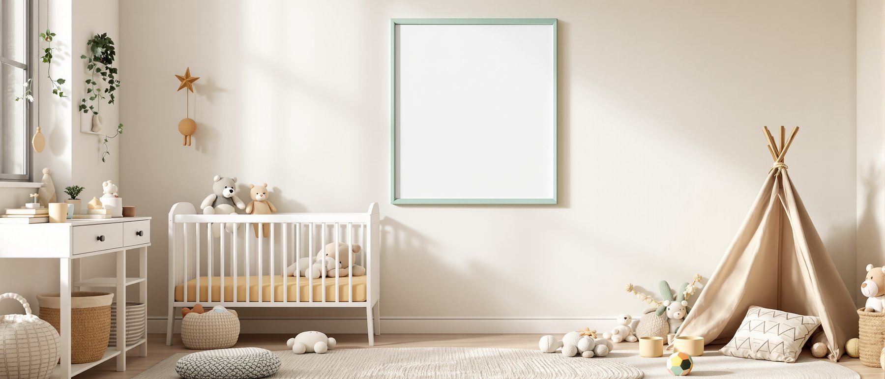 Kids Frame Mockup — Blank Template #136 — High-Resolution JPG | bulkmockup Template | For Etsy POD Print Sellers | MockupBulk