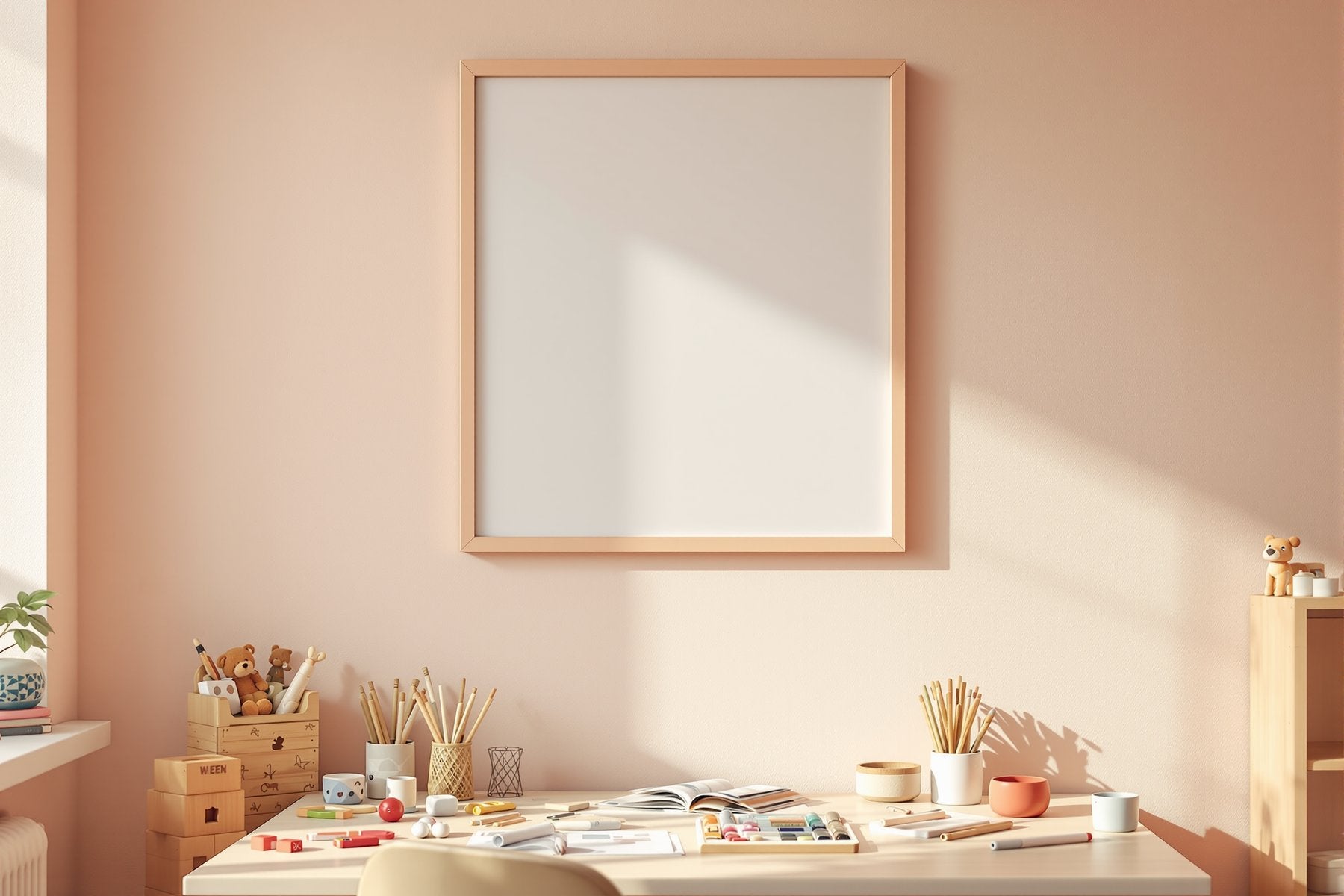 Kids Frame Mockup, Blank Template #138 | Frame Mockup JPG Download | bulkmockup Template | Commercial Licence | MockupBulk
