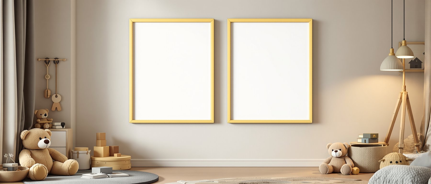 Kids Frame Mockup | Blank Template #141 — Instant bulkmockup Download | Blank Frame JPG Template | Commercial Use | MockupBulk