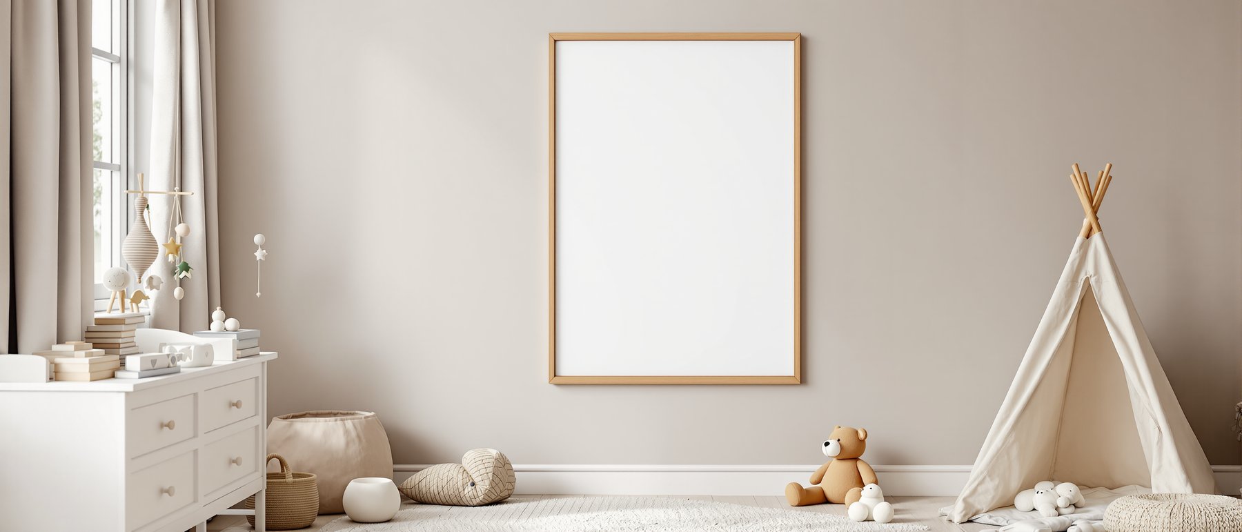 Kids Frame Mockup | Blank Template #145 — High-Res Frame Template JPG | bulkmockup Mockup Store | Commercial Use | MockupBulk