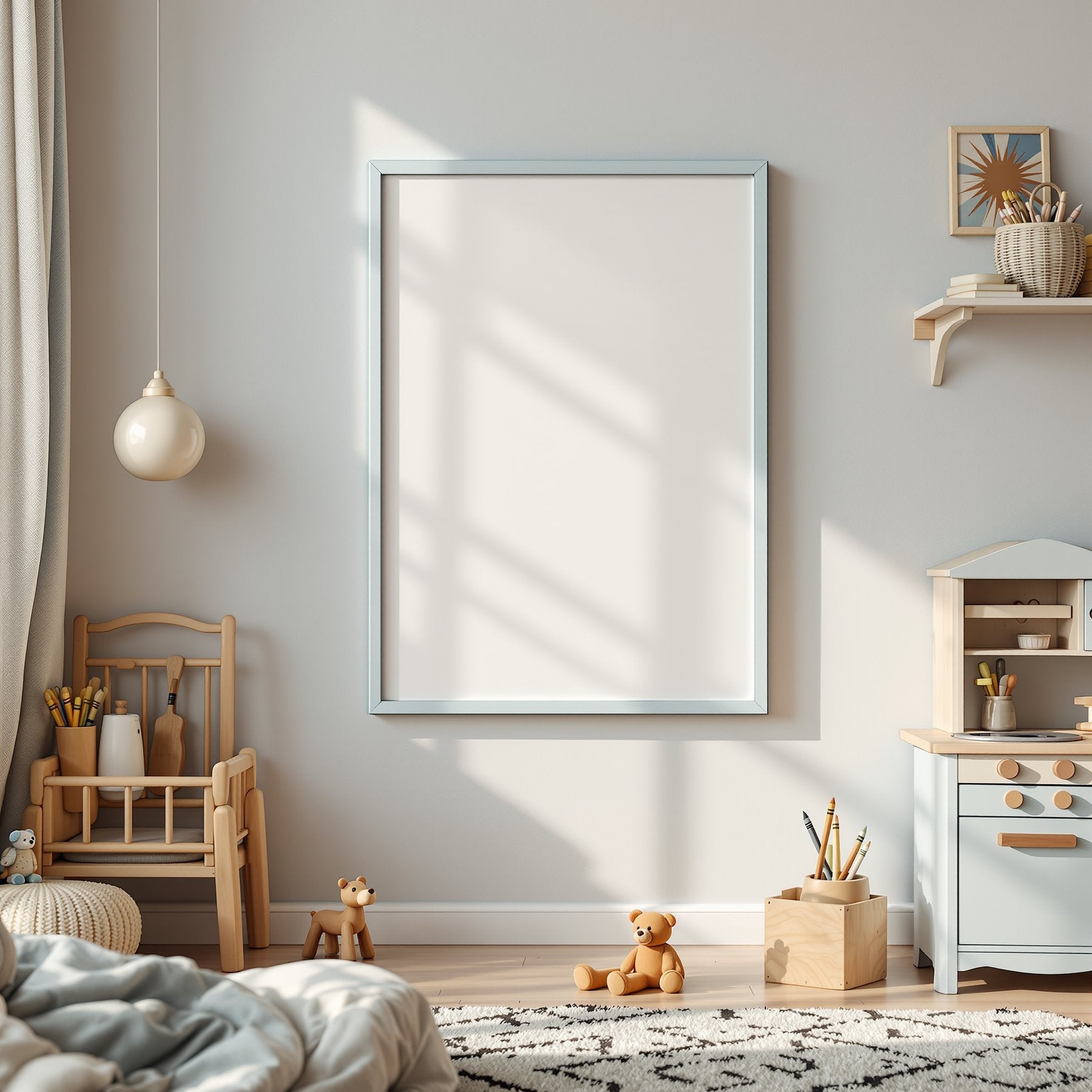 Kids Frame Mockup, Blank Template #146 | Print-on-Demand Frame Mockup | bulkmockup JPG | Commercial Licence | MockupBulk