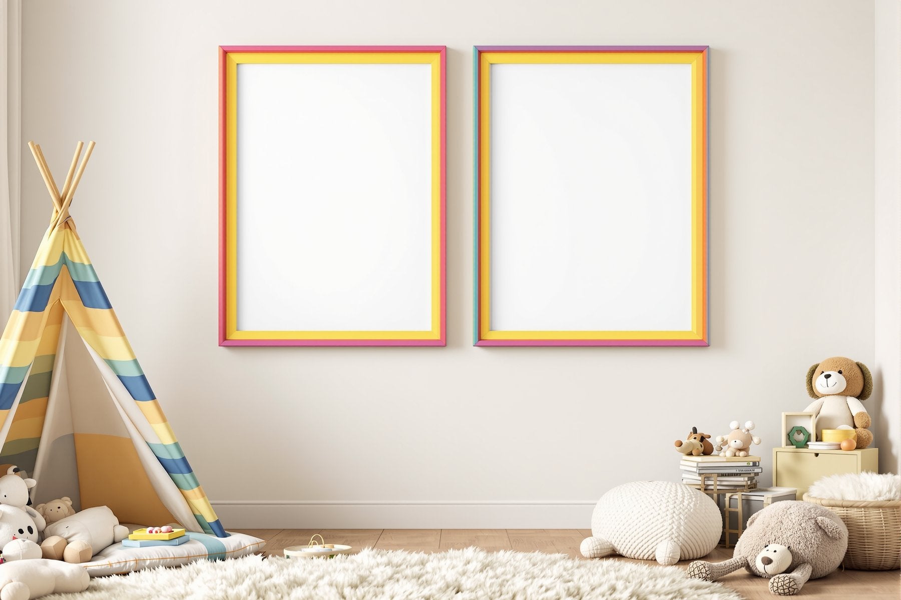 Kids Frame Mockup | Blank Template #154 — bulkmockup Frame Template | Instant Download JPG | Commercial Use | MockupBulk