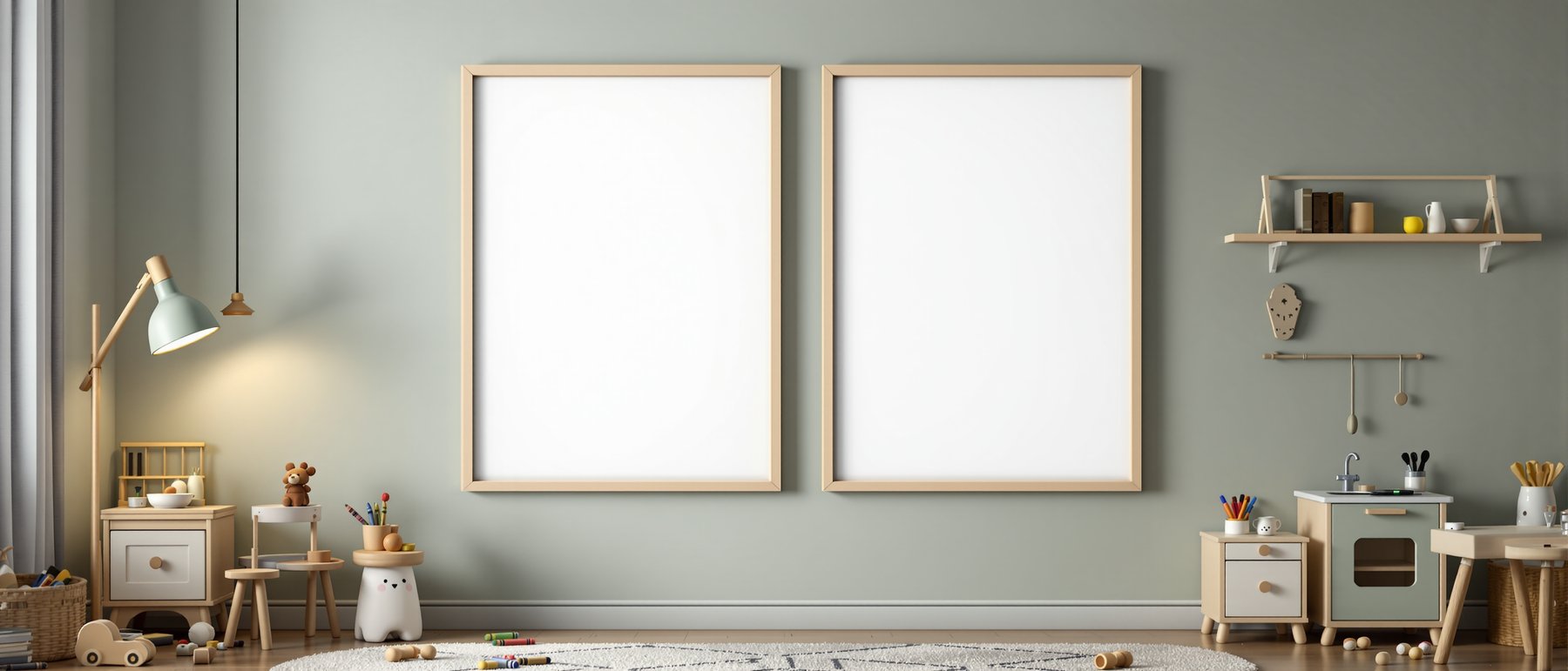 Blank Template #156 Kids Frame Mockup | Blank Frame Template | High-Res JPG Instant Download | Commercial Use | bulkmockup | MockupBulk