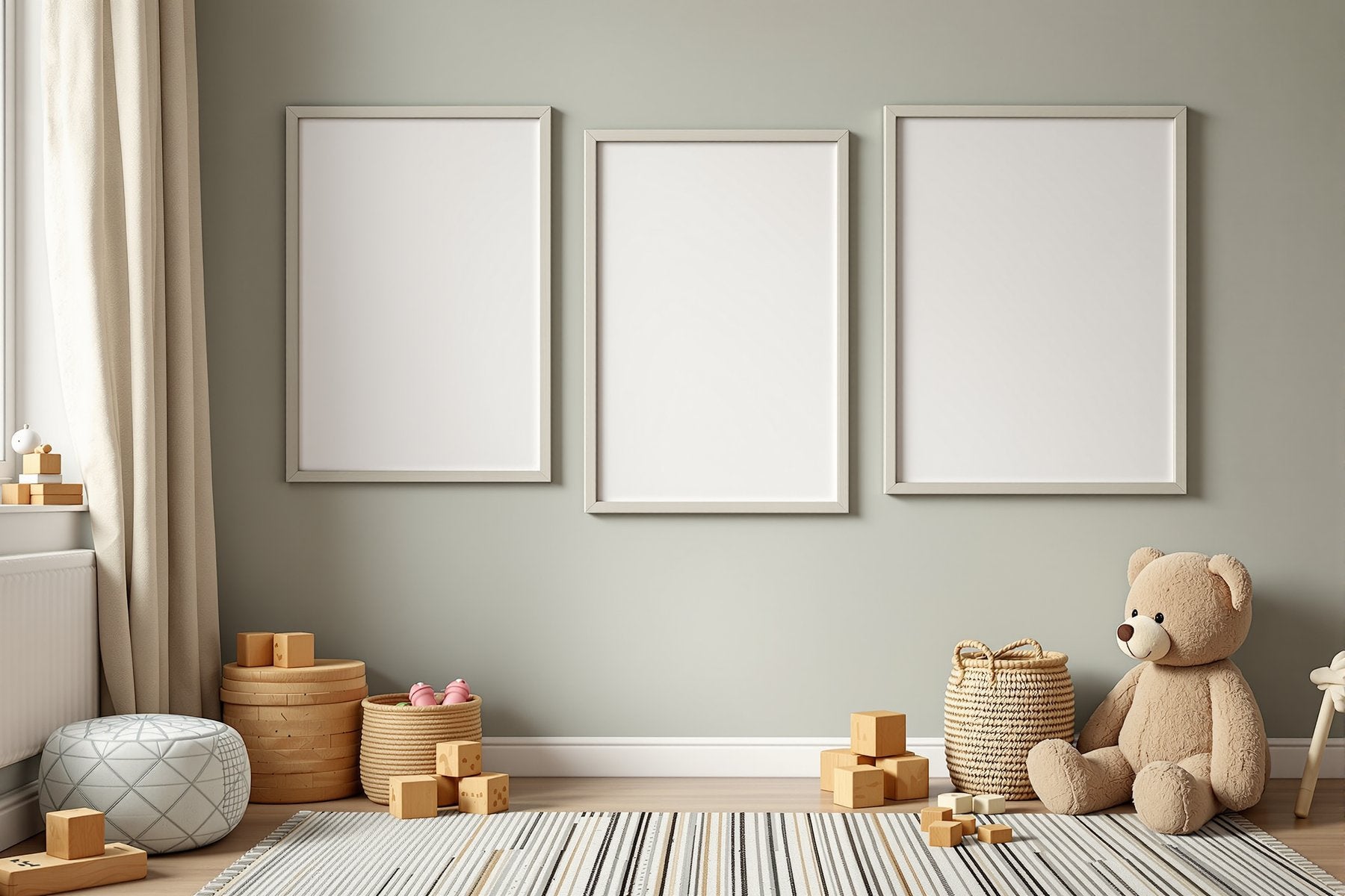 Kids Frame Mockup | Blank Template #157 | High-Res Frame Template JPG | bulkmockup Mockup Store | Commercial Use | MockupBulk