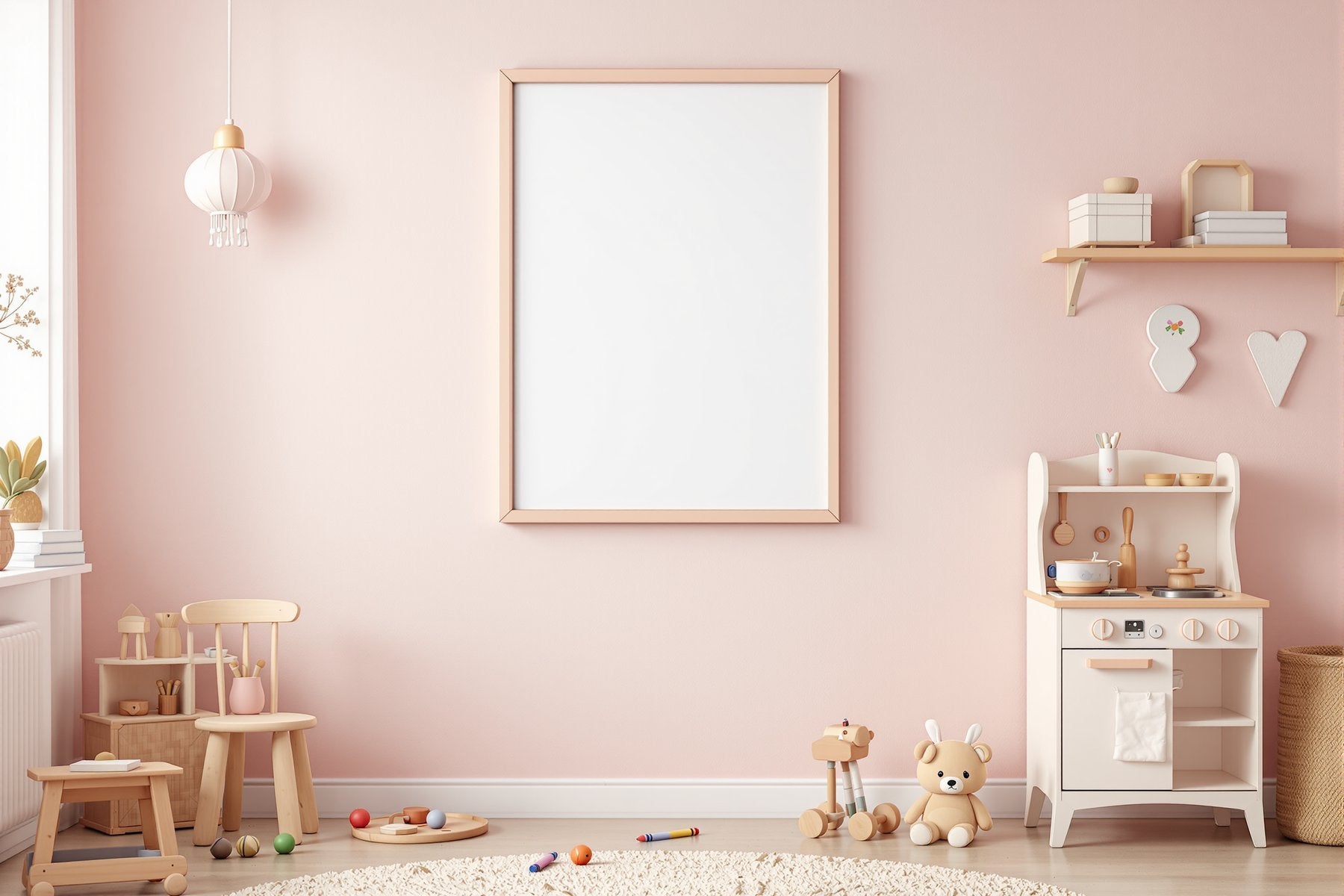 Kids Frame Mockup, Blank Template #161 | Frame Template JPG | Instant bulkmockup Download | Commercial Use | MockupBulk
