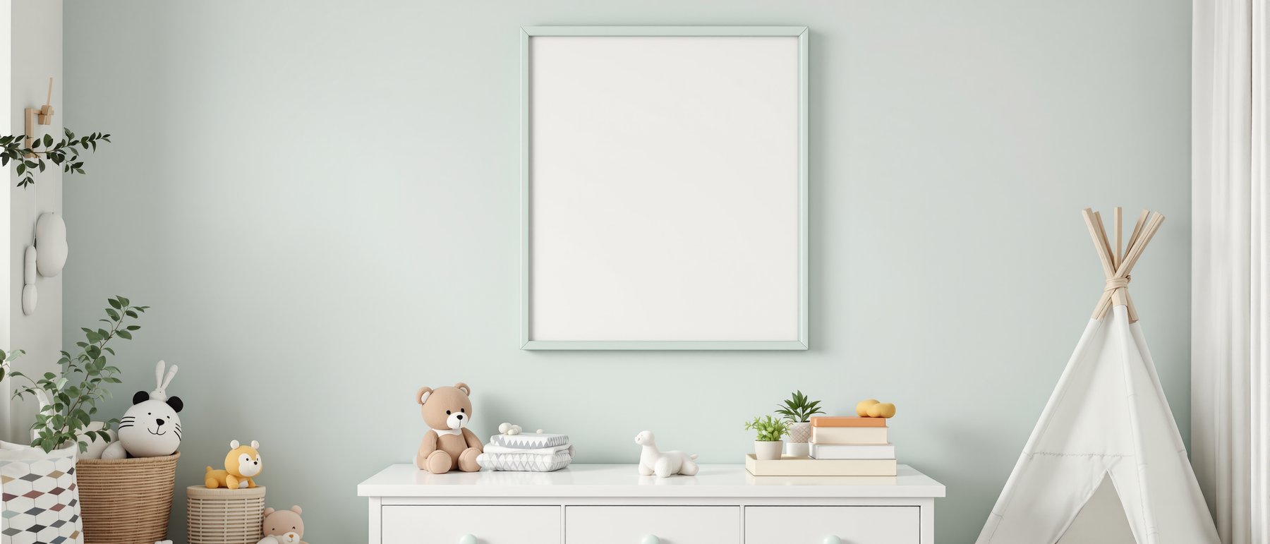 Blank Template #170 Kids Frame Mockup | Blank Frame Template | High-Res JPG Instant Download | Commercial Use | bulkmockup | MockupBulk