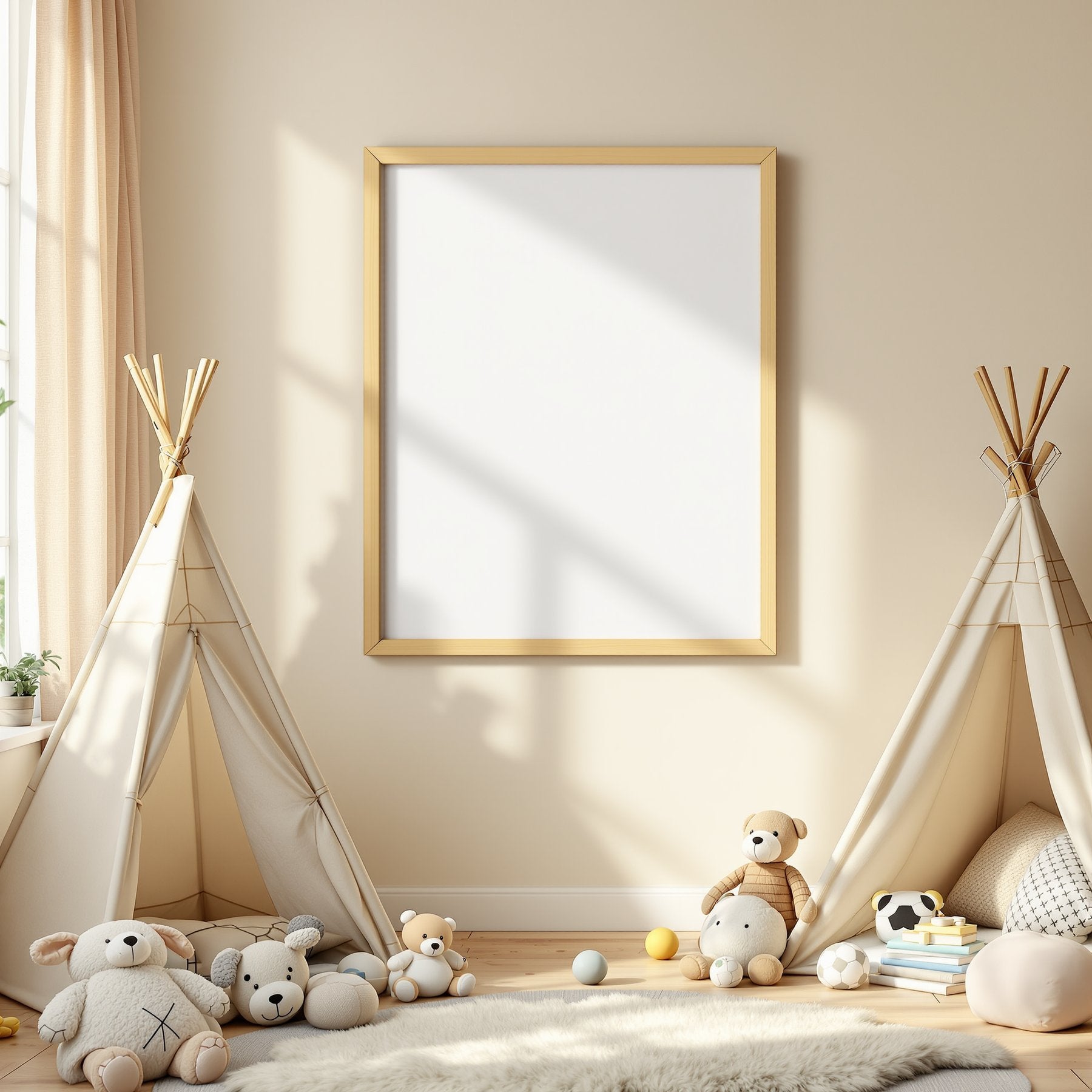 Kids Frame Mockup, Blank Template #183 | Print-on-Demand Frame Mockup | bulkmockup JPG | Commercial Licence | MockupBulk