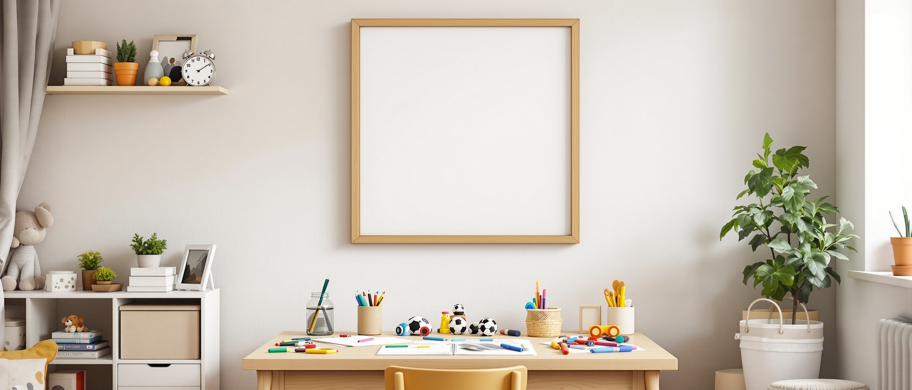 Kids Frame Mockup — Blank Template #185 — Print-on-Demand Frame Mockup | bulkmockup JPG | Commercial Licence | MockupBulk
