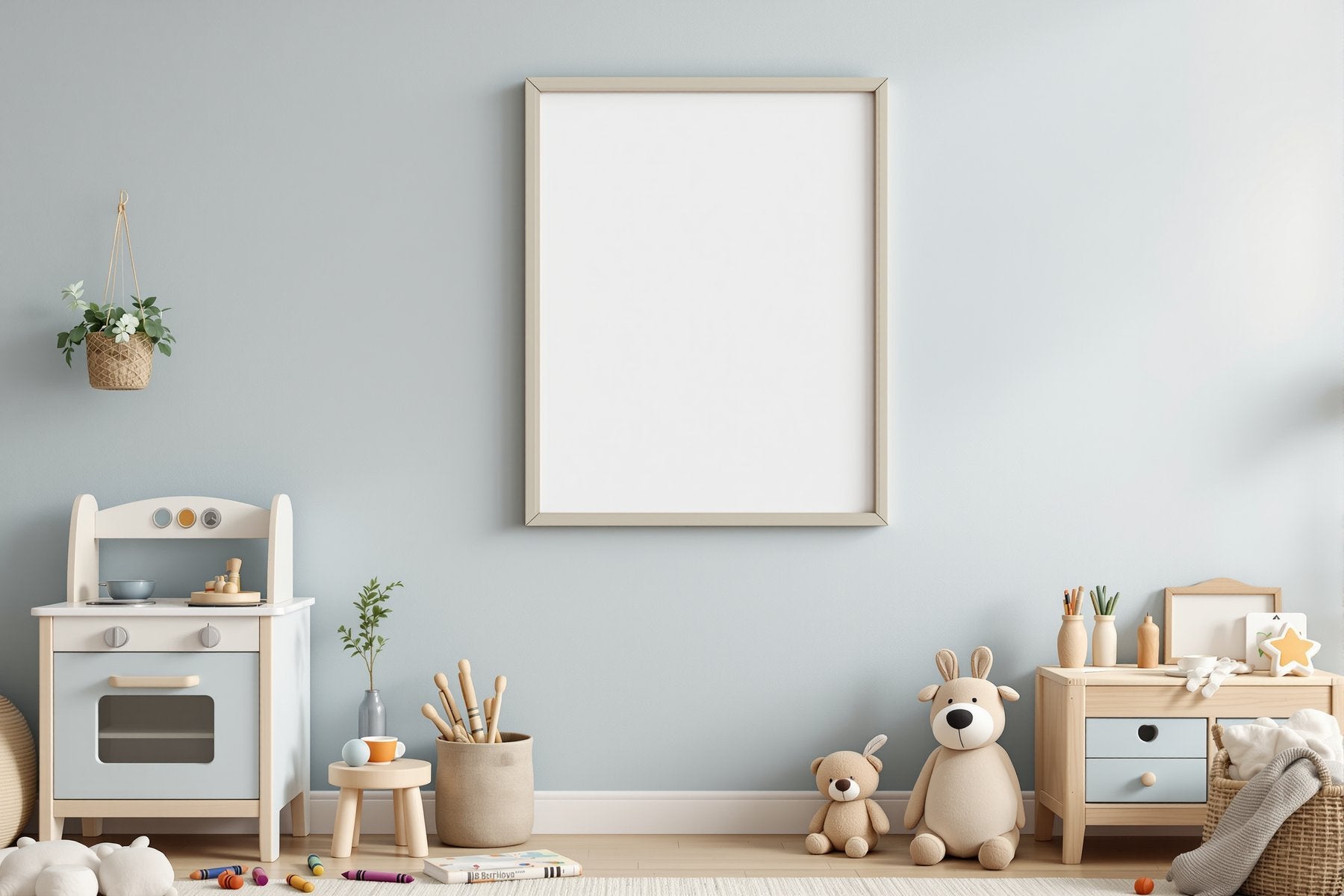 Kids Frame Mockup | Blank Template #200 — High-Res Frame Template JPG | bulkmockup Mockup Store | Commercial Use | MockupBulk