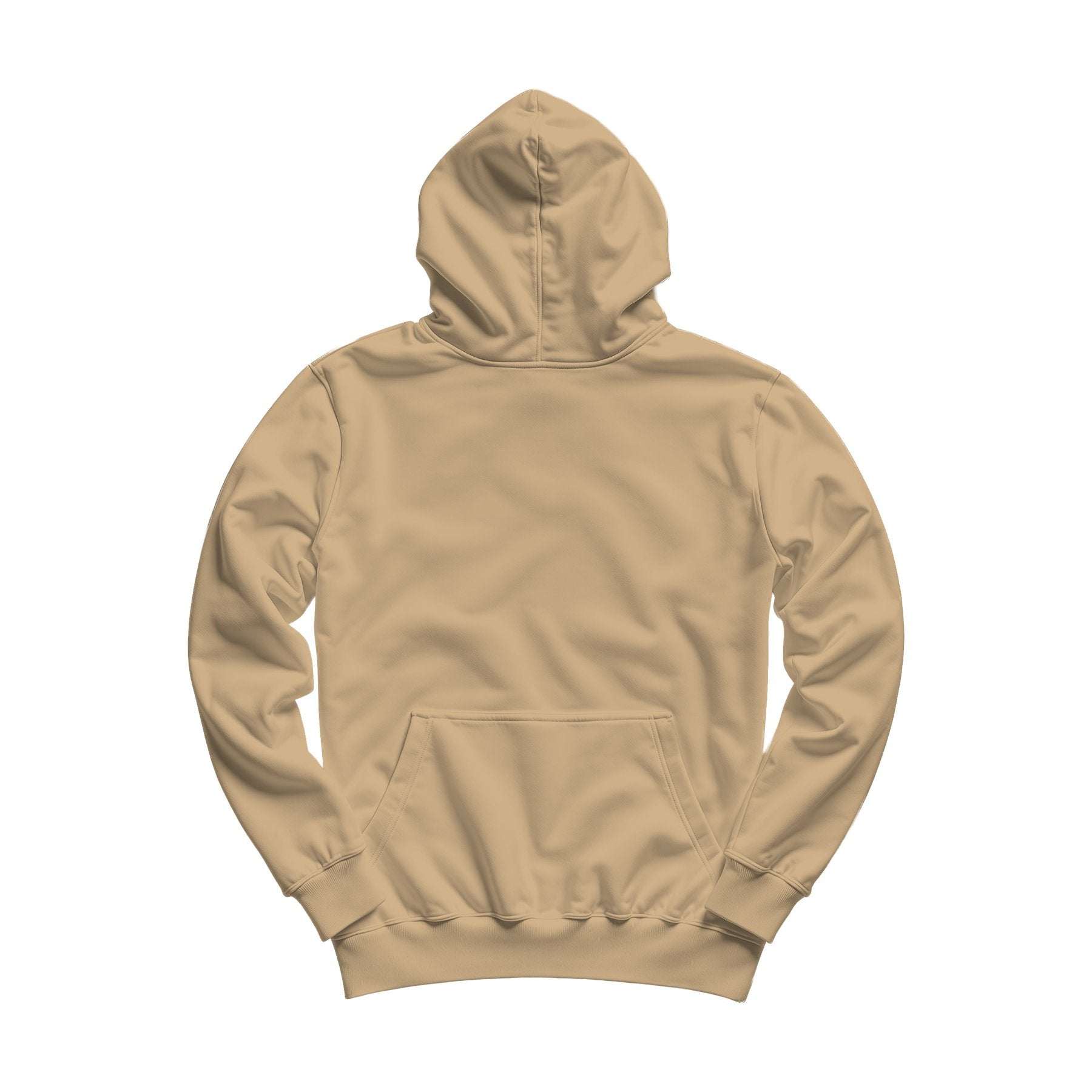 Unisex Hoodie Mockup — Tan Regular Fit Back View — JPG Mockup Download | For POD Sellers Designers Etsy Shops | Commercial Use | MockupBulk