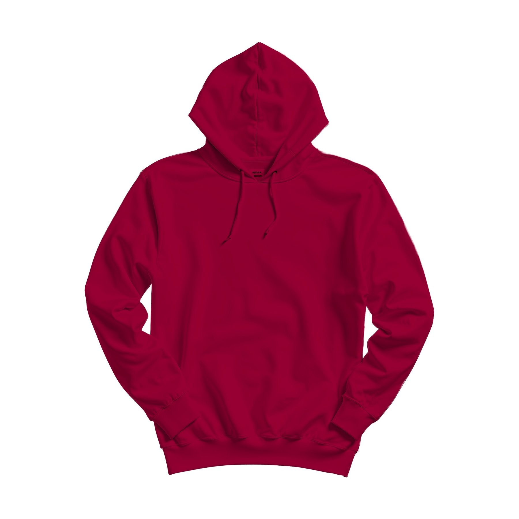 Unisex Hoodie Mockup — Antique Cherry Red Relaxed Fit Back View — Print on Demand Mockup | High-Res JPG Download | Commercial Use Included | MockupBulk