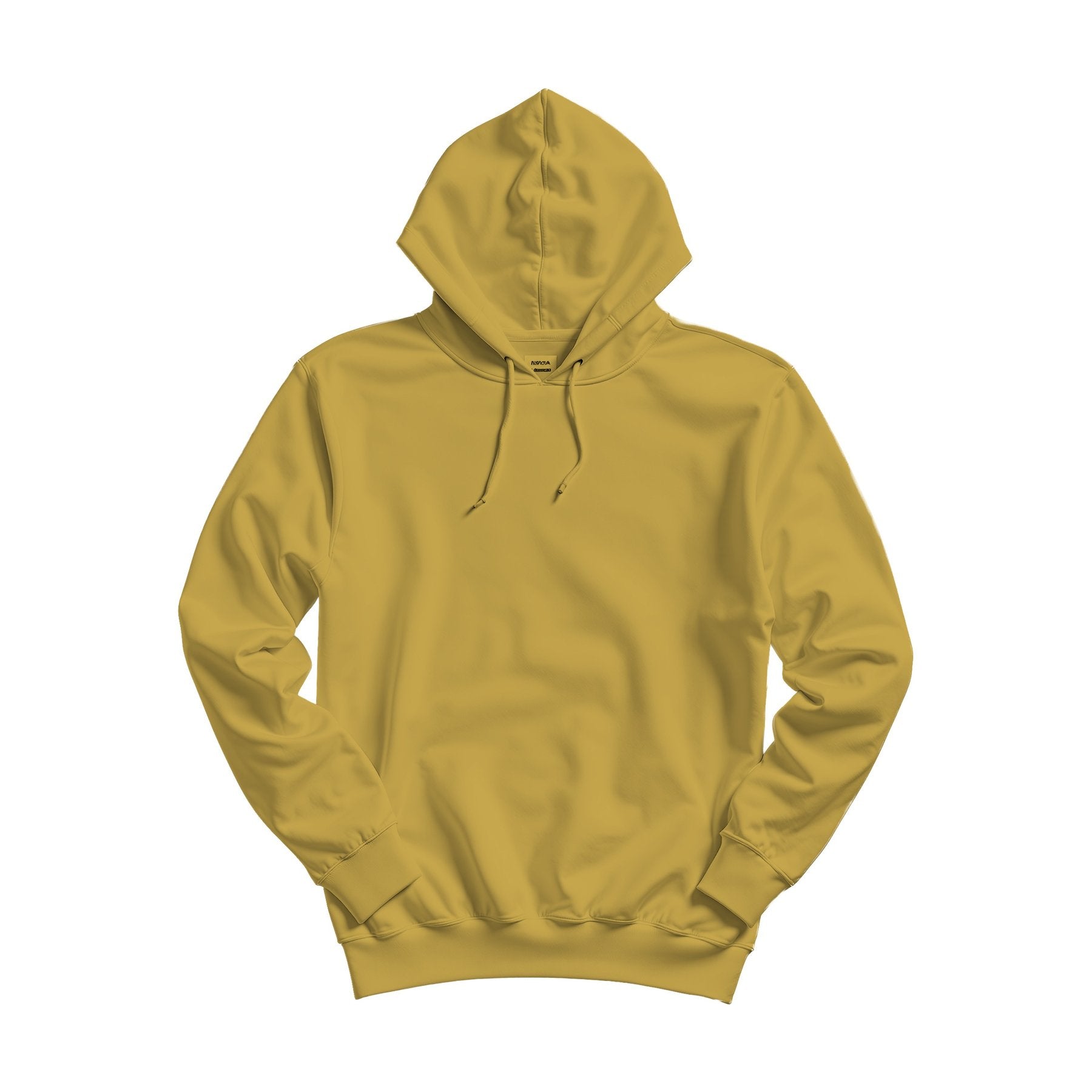 Unisex Hoodie Mockup | Antique Gold Relaxed Fit Back View — Digital Download Mockup | High-Resolution JPG | Commercial Use Included | MockupBulk