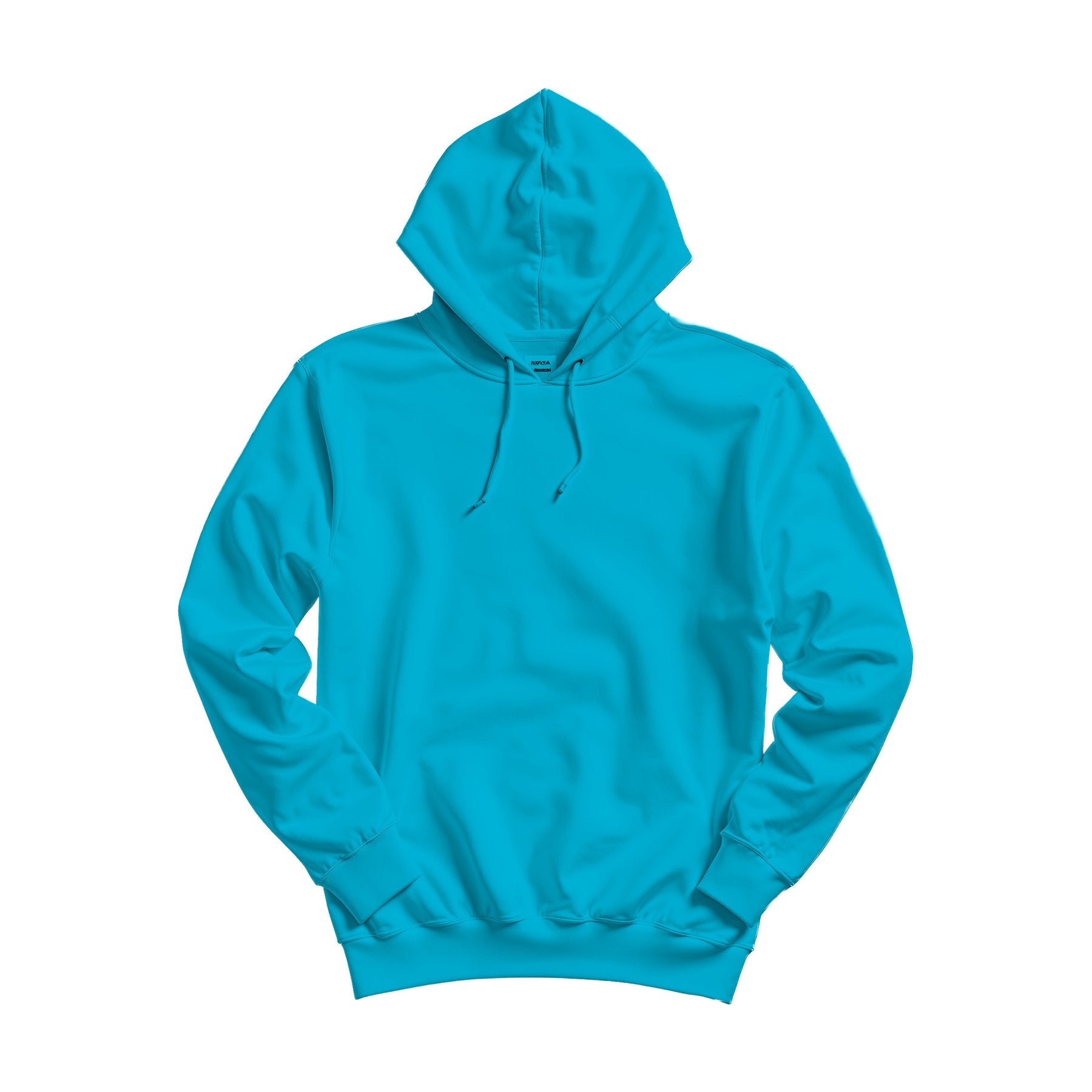 Unisex Hoodie Mockup | Aqua Relaxed Fit Back View | High Resolution JPG | POD Mockup Template | Commercial Use Download | MockupBulk