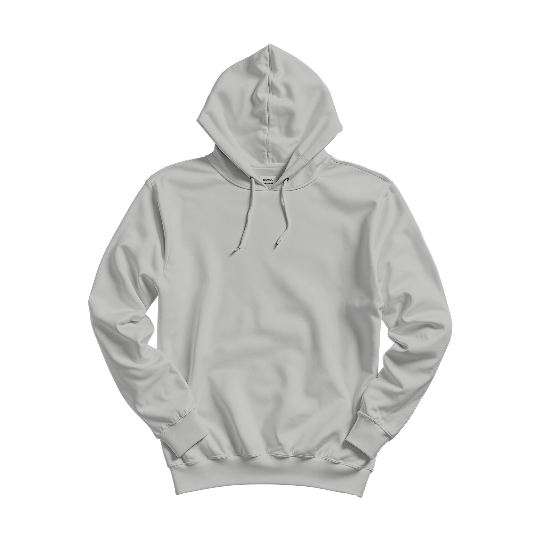 Unisex Hoodie Mockup — Ash Grey Relaxed Fit Back View — Print on Demand Mockup | High-Res JPG Download | Commercial Use Included | MockupBulk