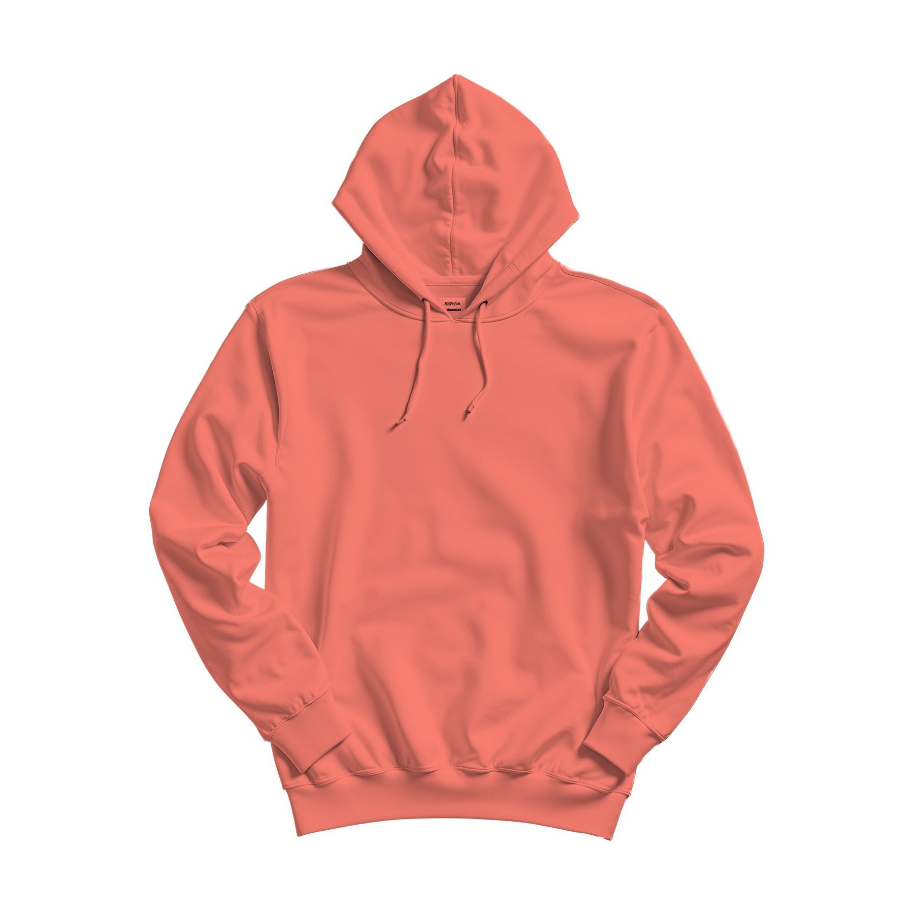 Unisex Hoodie Mockup, Bright Salmon Relaxed Fit Back View | Instant Download JPG Mockup | POD Etsy Redbubble Printful | Commercial Use | MockupBulk