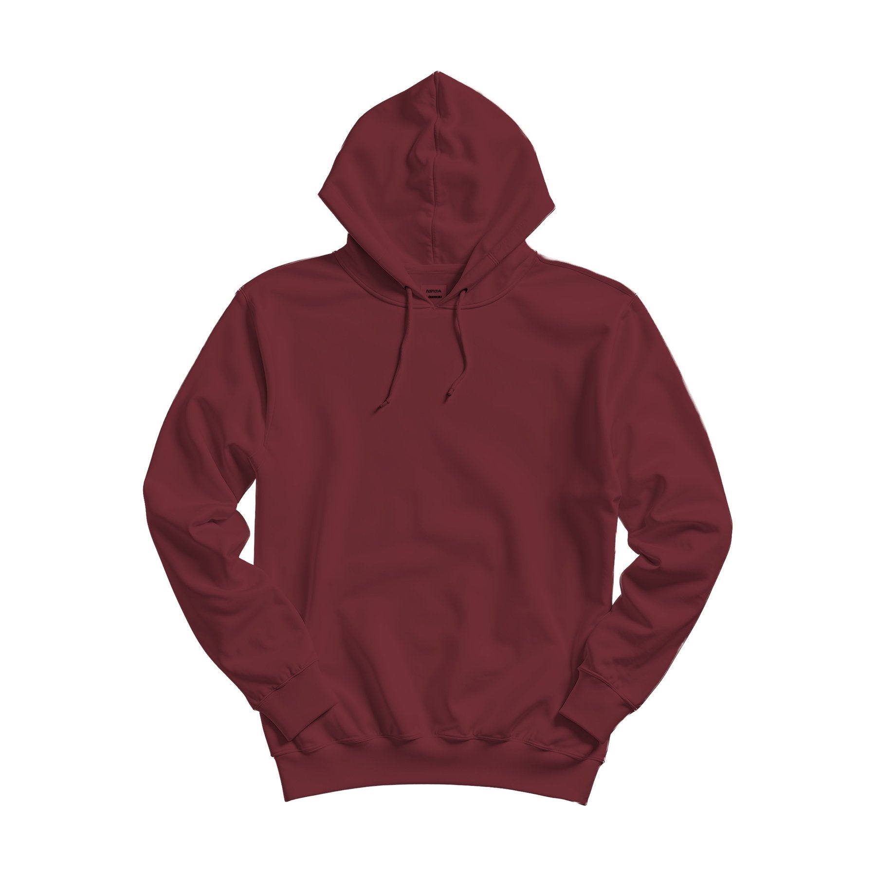 Unisex Hoodie Mockup | Burgundy Relaxed Fit Back View | Instant Download JPG Mockup | POD Etsy Redbubble Printful | Commercial Use | MockupBulk