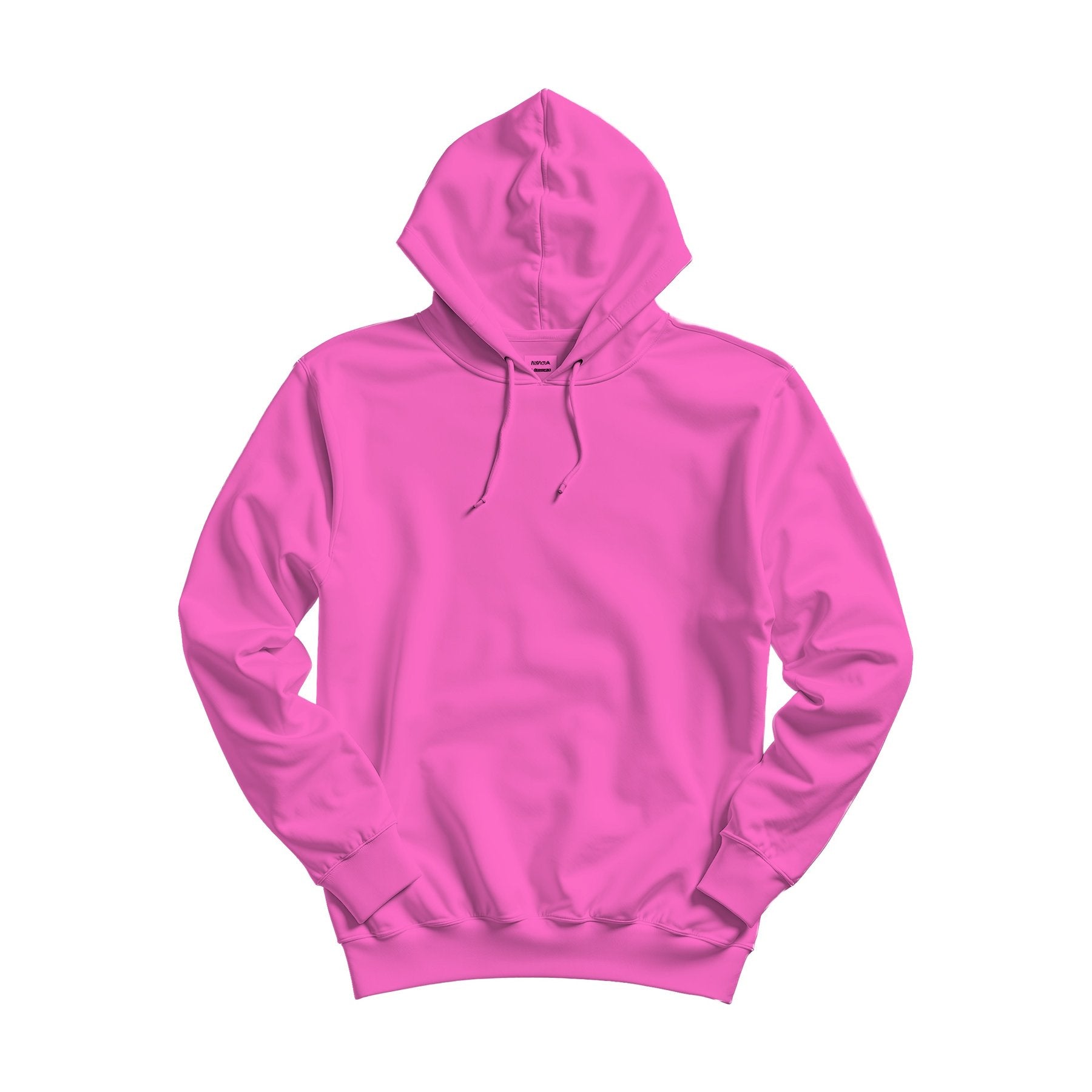 Unisex Hoodie Mockup | Neon Pink Relaxed Fit Back View — Instant Download JPG Mockup | POD Etsy Redbubble Printful | Commercial Use | MockupBulk