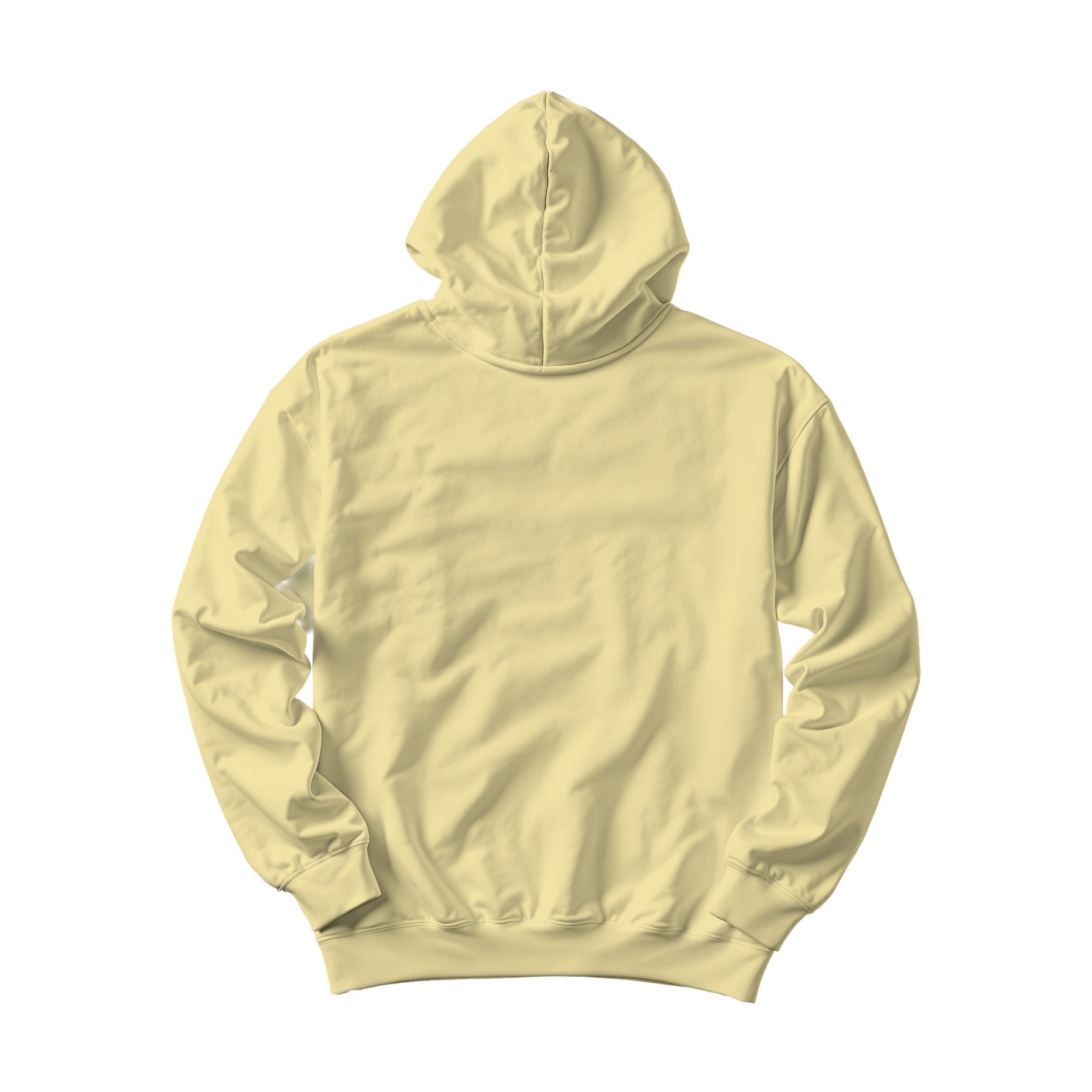 Unisex Hoodie Mockup — Banana Cream Box Fit Back View — POD Print Mockup | Instant JPG Download | Commercial Licence Included | MockupBulk