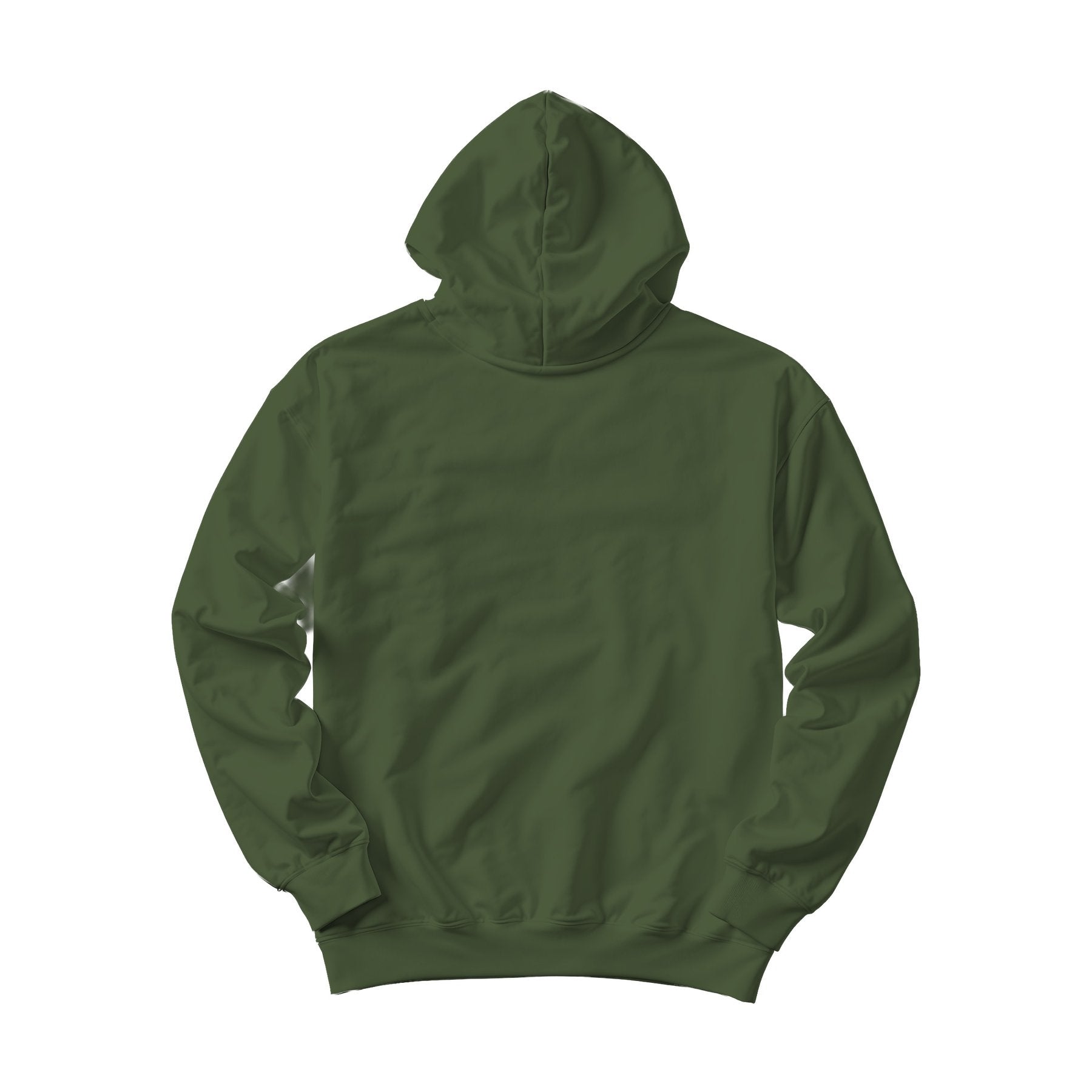 Unisex Hoodie Mockup | Military Green Box Fit Back View | High-Res JPG Template | Instant Digital Download | POD Etsy Shopify | MockupBulk