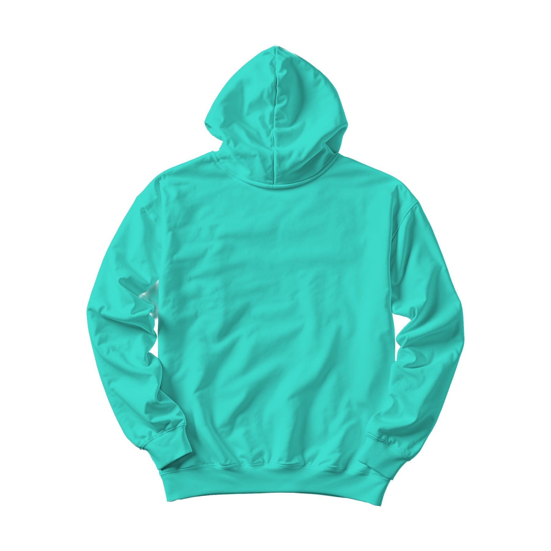 Unisex Hoodie Mockup — Turquoise Box Fit Back View — JPG Mockup Download | For POD Sellers Designers Etsy Shops | Commercial Use | MockupBulk