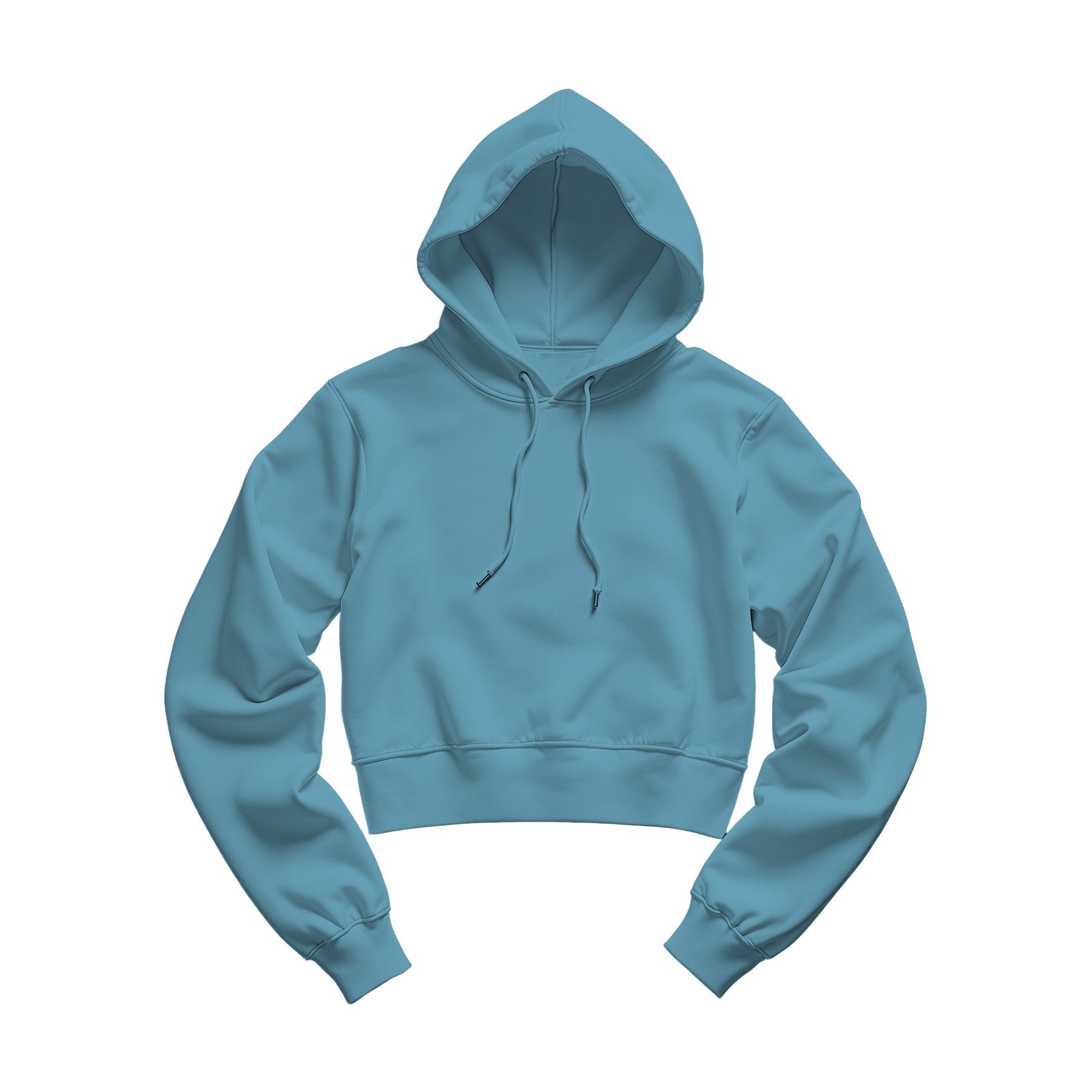 Womens Hoodie Mockup | Arctic Blue Crop Fit | POD Print Mockup | Instant JPG Download | Commercial Licence Included | MockupBulk