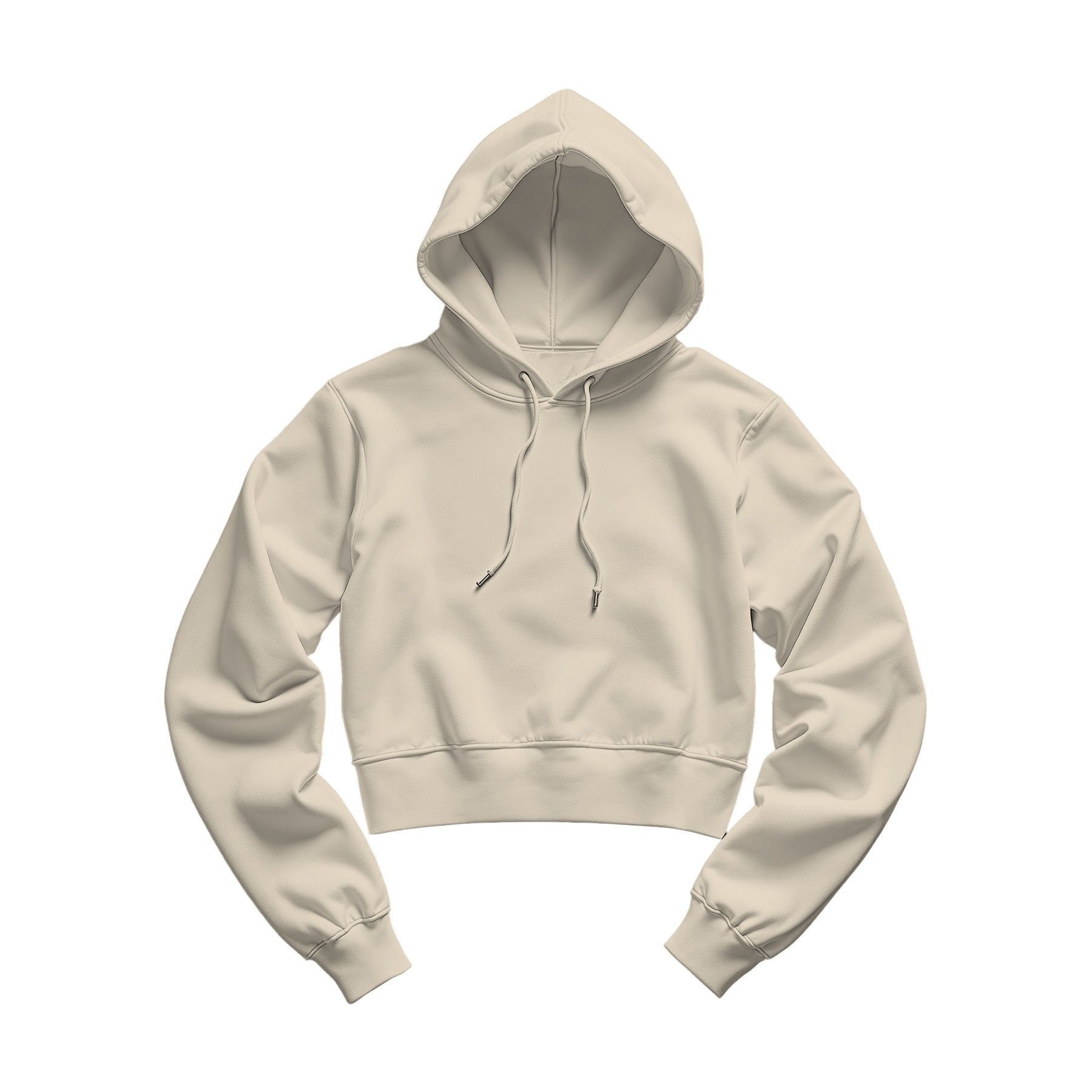 Womens Hoodie Mockup | Bone Crop Fit — High Resolution JPG | POD Mockup Template | Commercial Use Download | MockupBulk