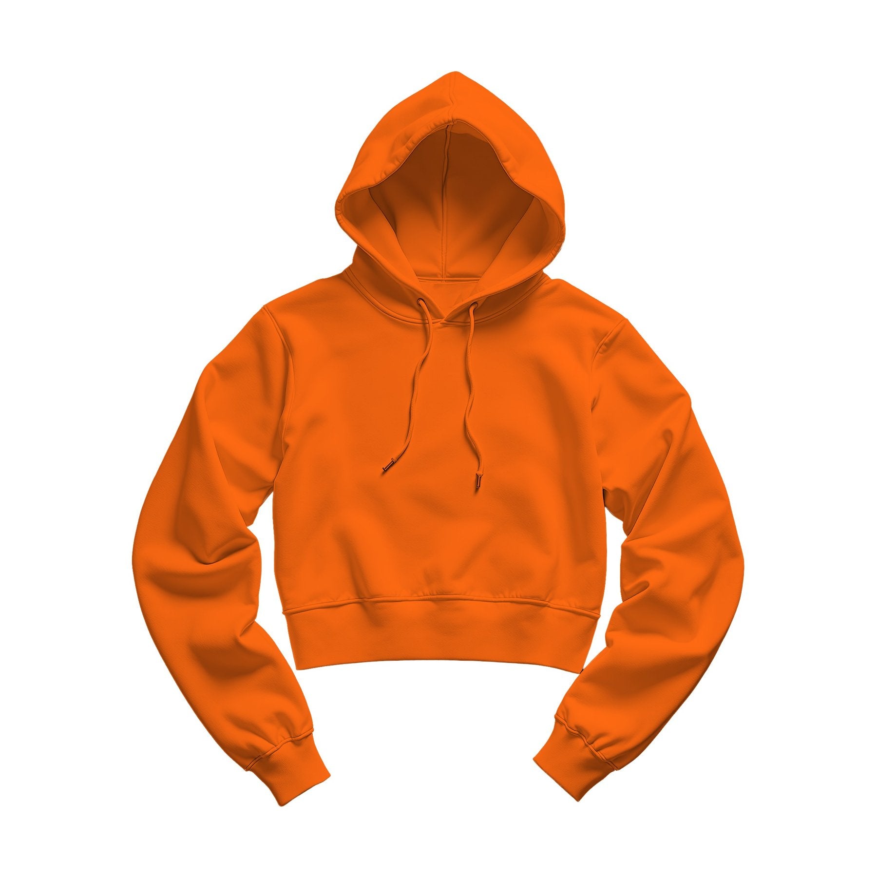 Womens Hoodie Mockup | Bright Orange Crop Fit | JPG Mockup Download | For POD Sellers Designers Etsy Shops | Commercial Use | MockupBulk