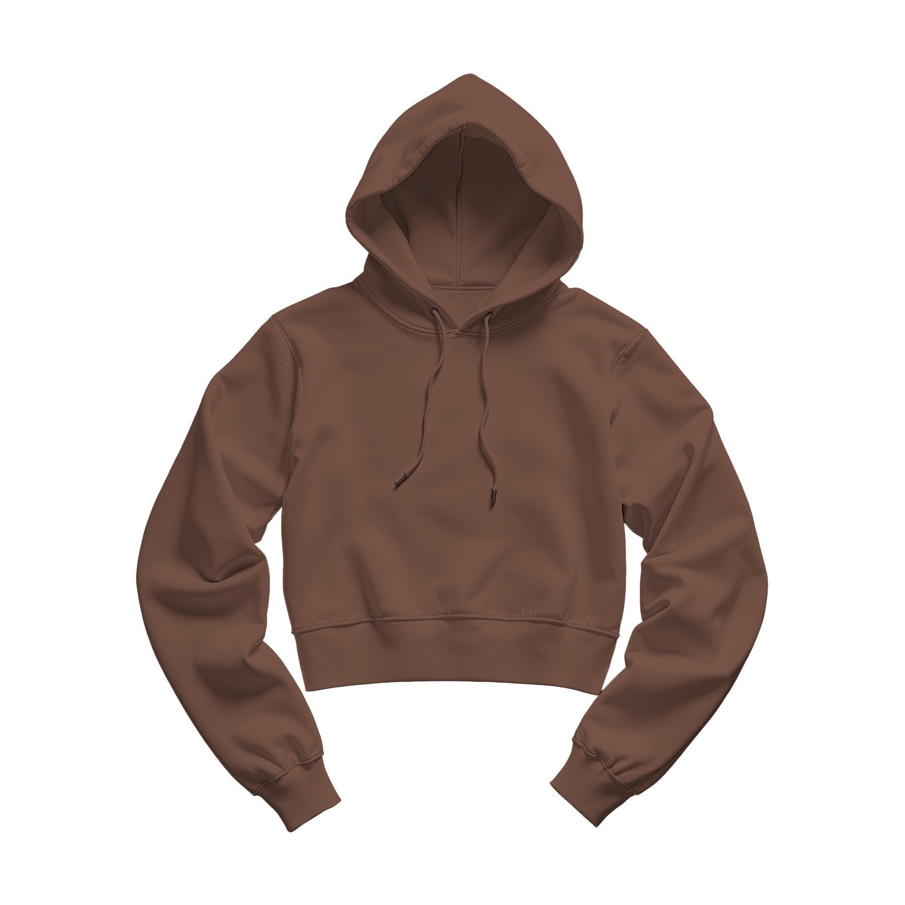 Womens Hoodie Mockup | Brown Crop Fit — Instant JPG Download | Commercial Licence | Etsy POD Print Mockup | MockupBulk