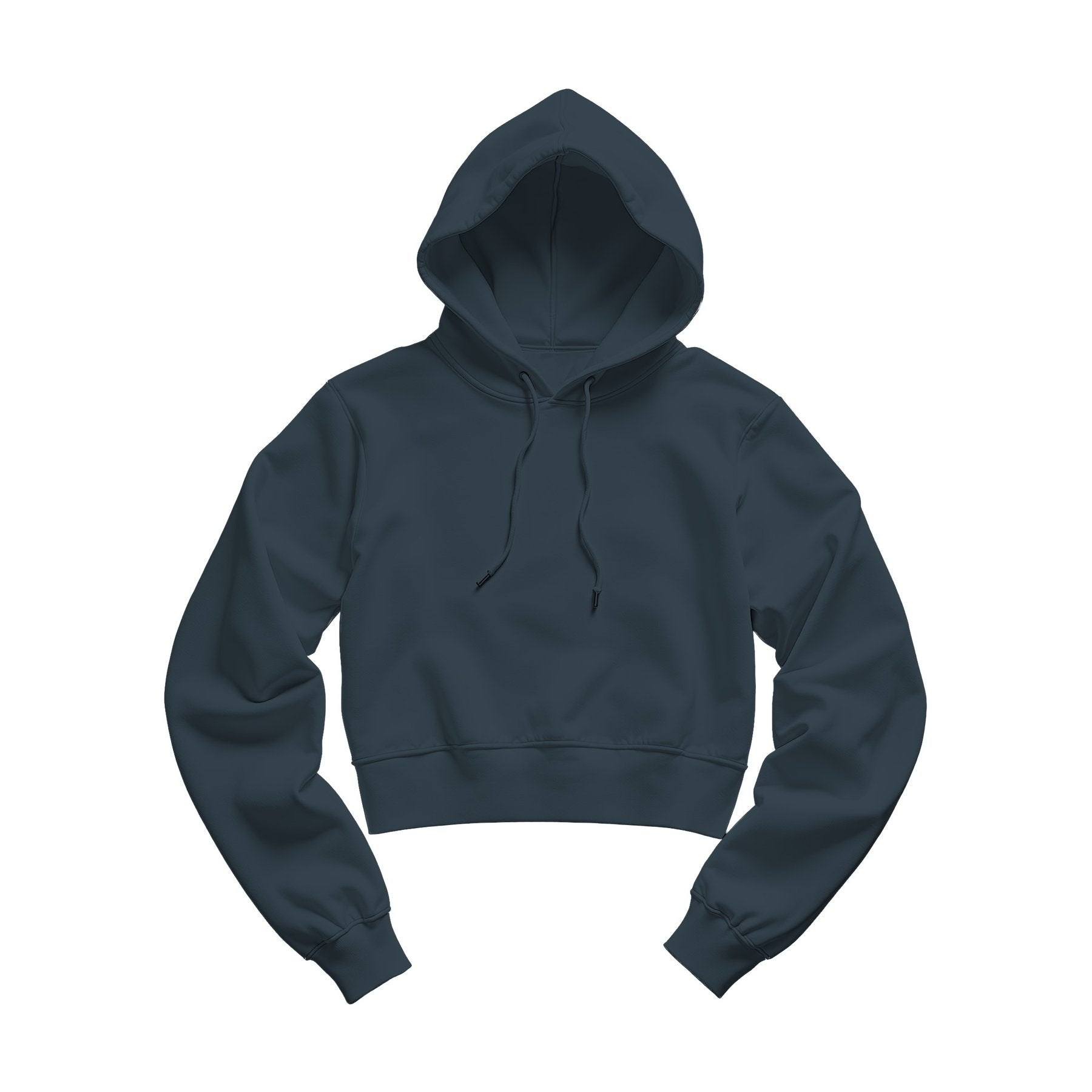 Charcoal Crop Fit Womens Hoodie Mockup | POD Print Mockup | Instant JPG Download | Commercial Licence Included | MockupBulk