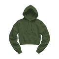 Womens Hoodie Mockup — Military Green Crop Fit — POD Print Mockup | Instant JPG Download | Commercial Licence Included | MockupBulk