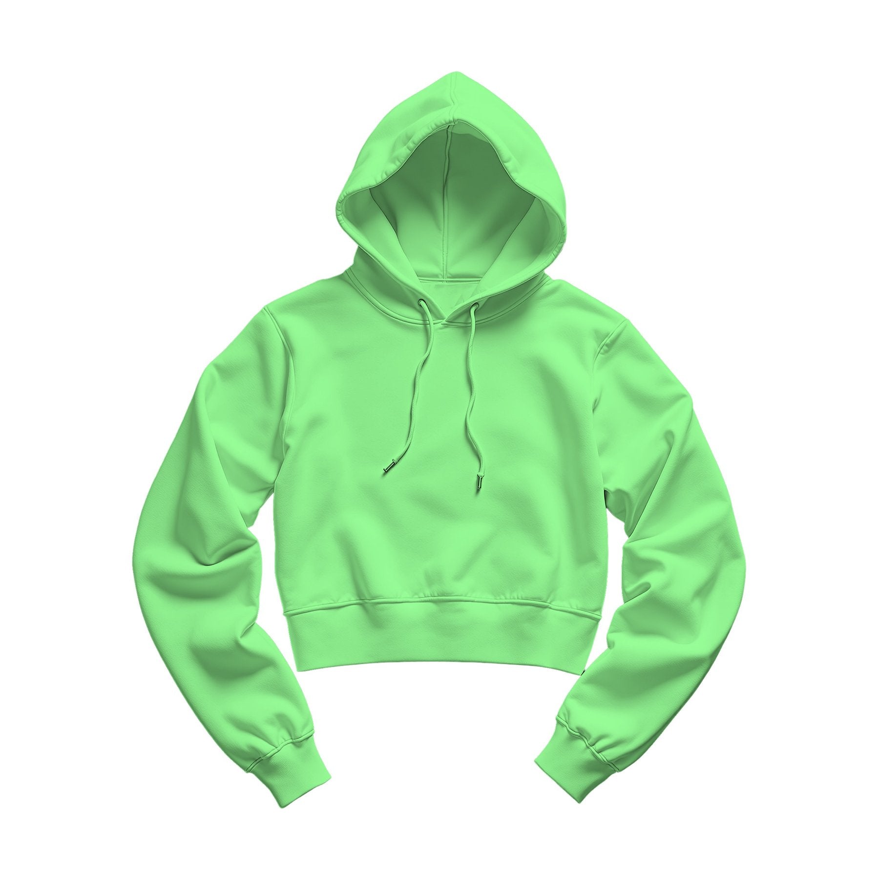 Womens Hoodie Mockup — Mint Crop Fit — High-Res Mockup Template | JPG Digital Download | Commercial Licence | MockupBulk