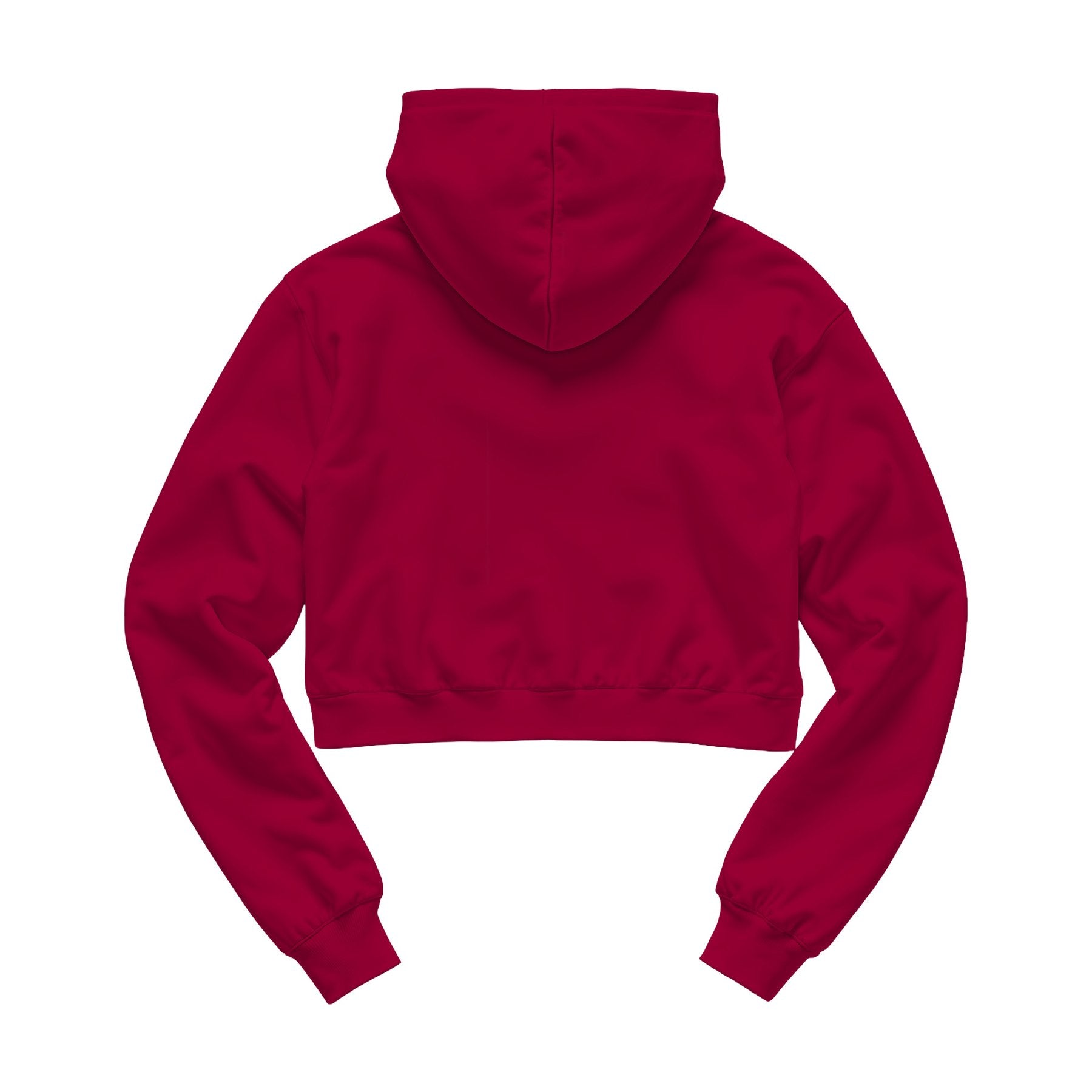 Antique Cherry Red Crop Fit Back View Womens Hoodie Mockup | Digital JPG Mockup | Commercial Licence | For Etsy Printful Printify | MockupBulk