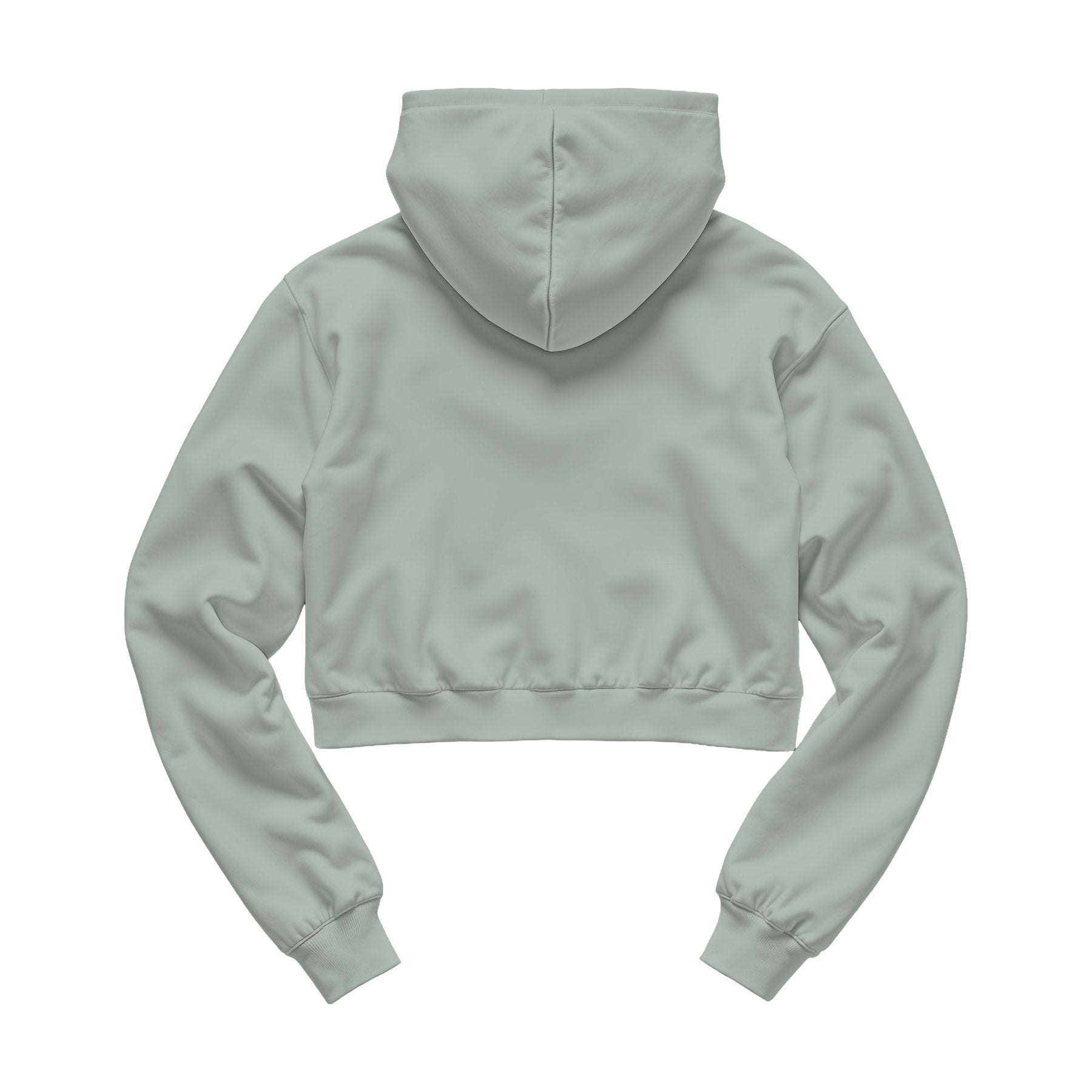 Womens Hoodie Mockup | Ash Crop Fit Back View | POD Print Mockup | Instant JPG Download | Commercial Licence Included | MockupBulk