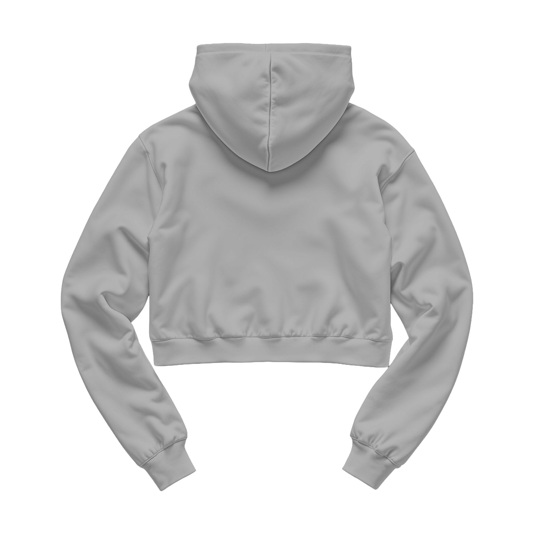Athletic Heather Crop Fit Back View Womens Hoodie Mockup | High-Res JPG Instant Download | Commercial Use | Etsy POD Shopify Template | MockupBulk