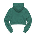 Womens Hoodie Mockup, Blue Spruce Crop Fit Back View | Print on Demand Mockup | High-Res JPG Download | Commercial Use Included | MockupBulk