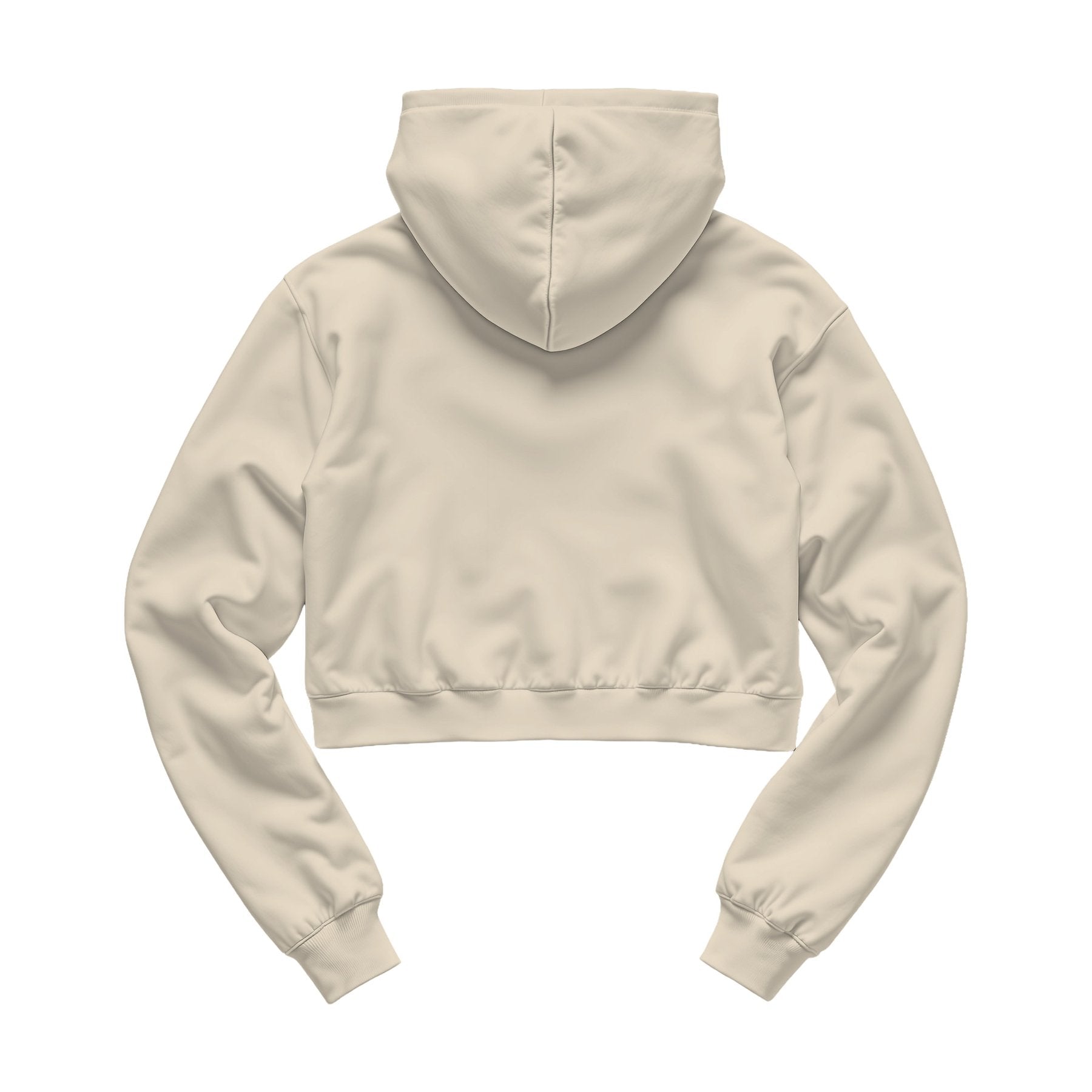 Womens Hoodie Mockup — Bone Crop Fit Back View — Digital JPG Mockup | Commercial Licence | For Etsy Printful Printify | MockupBulk