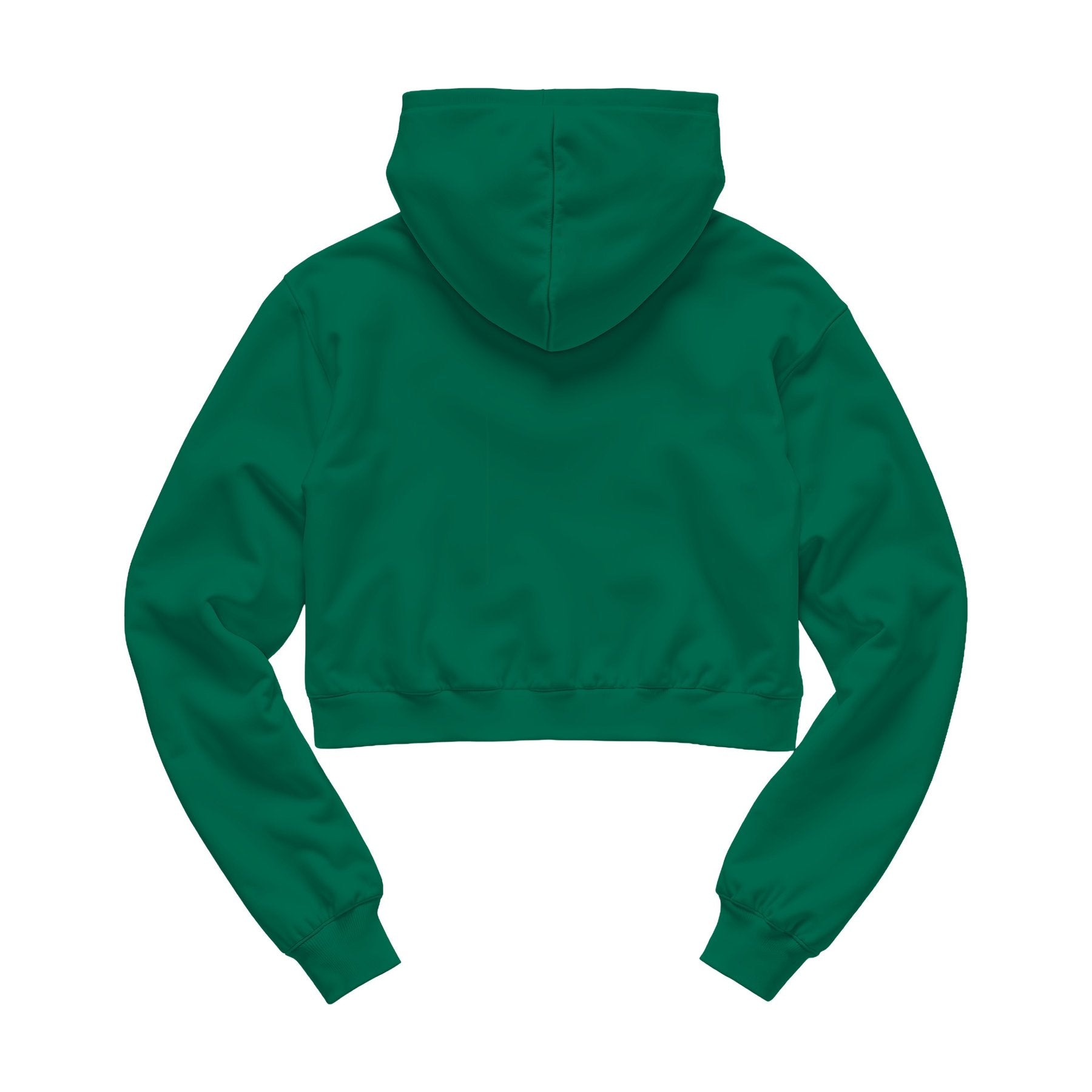 Womens Hoodie Mockup, Bottle Green Crop Fit Back View | POD Print Mockup | Instant JPG Download | Commercial Licence Included | MockupBulk