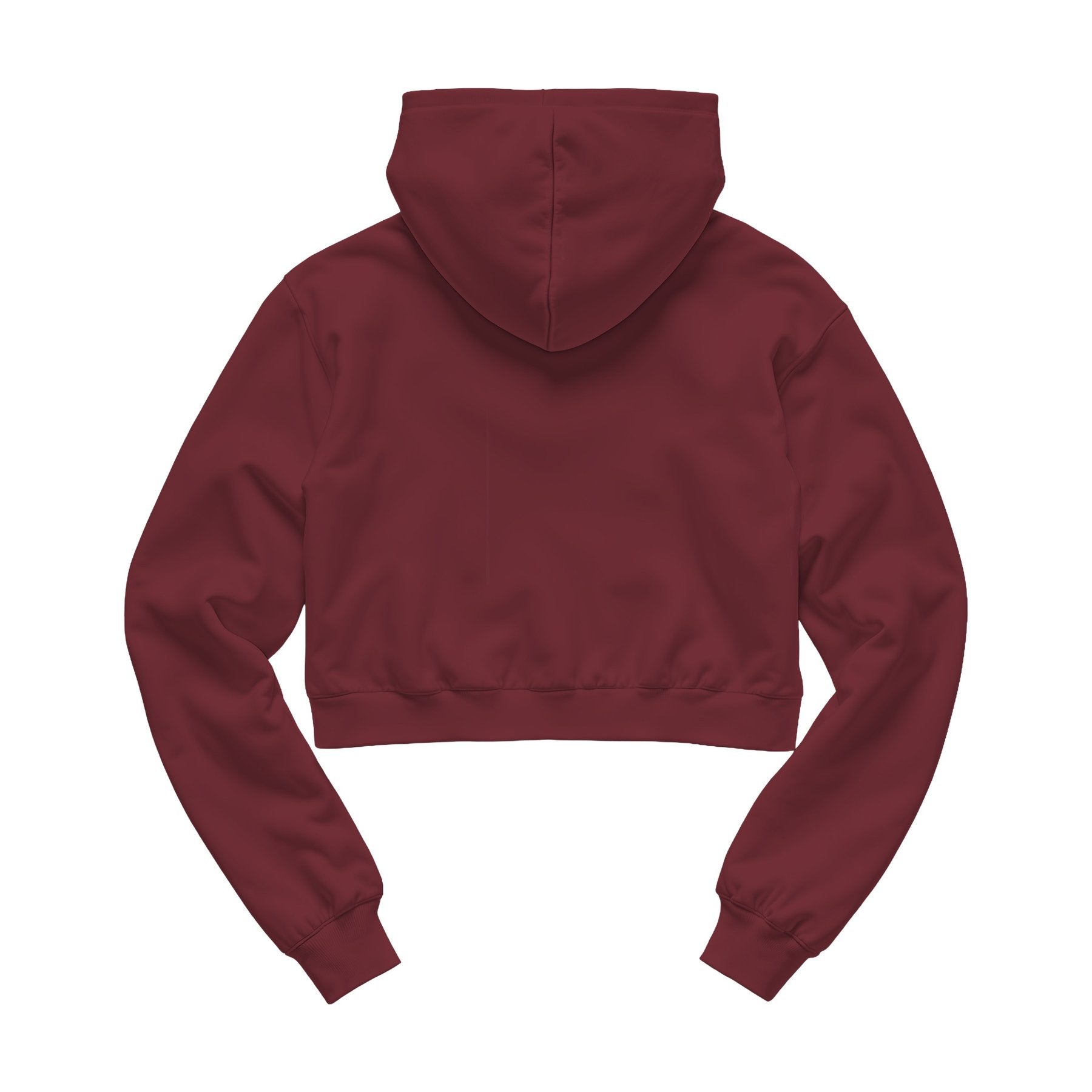 Burgundy Crop Fit Back View Womens Hoodie Mockup | JPG Mockup Download | For POD Sellers Designers Etsy Shops | Commercial Use | MockupBulk