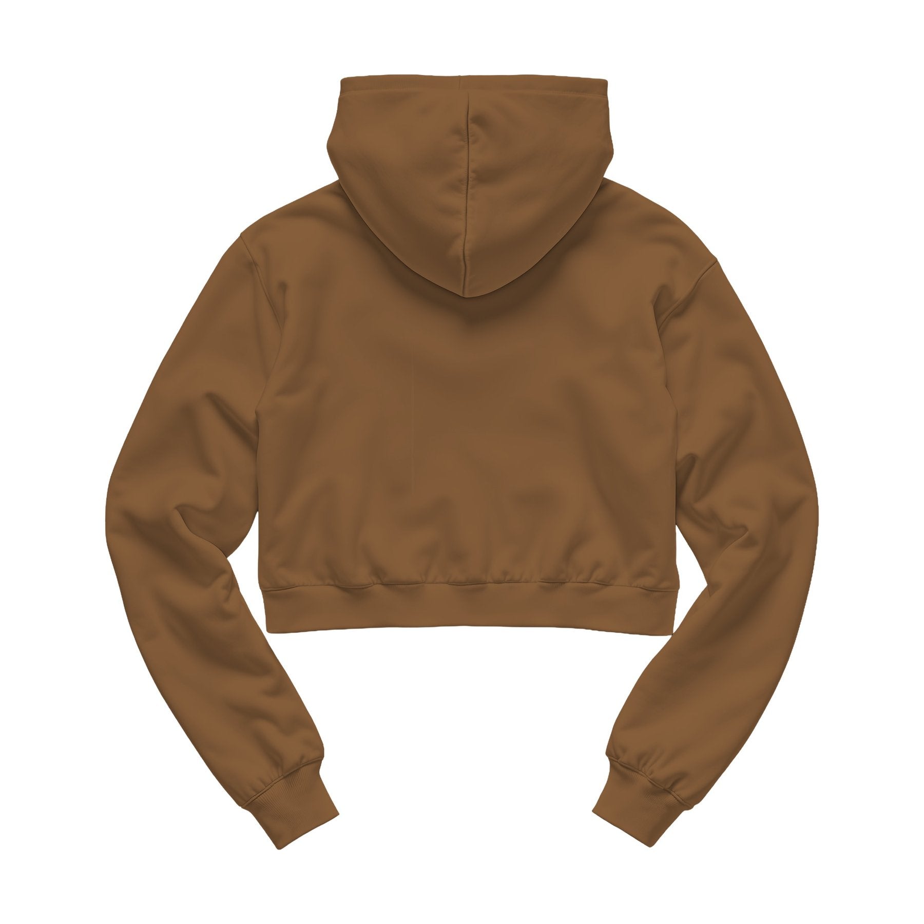 Womens Hoodie Mockup | Cocoa Crop Fit Back View — High-Res Mockup Template | JPG Digital Download | Commercial Licence | MockupBulk