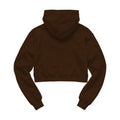 Womens Hoodie Mockup, Dark Chocolate Crop Fit Back View | Print on Demand Mockup | High-Res JPG Download | Commercial Use Included | MockupBulk